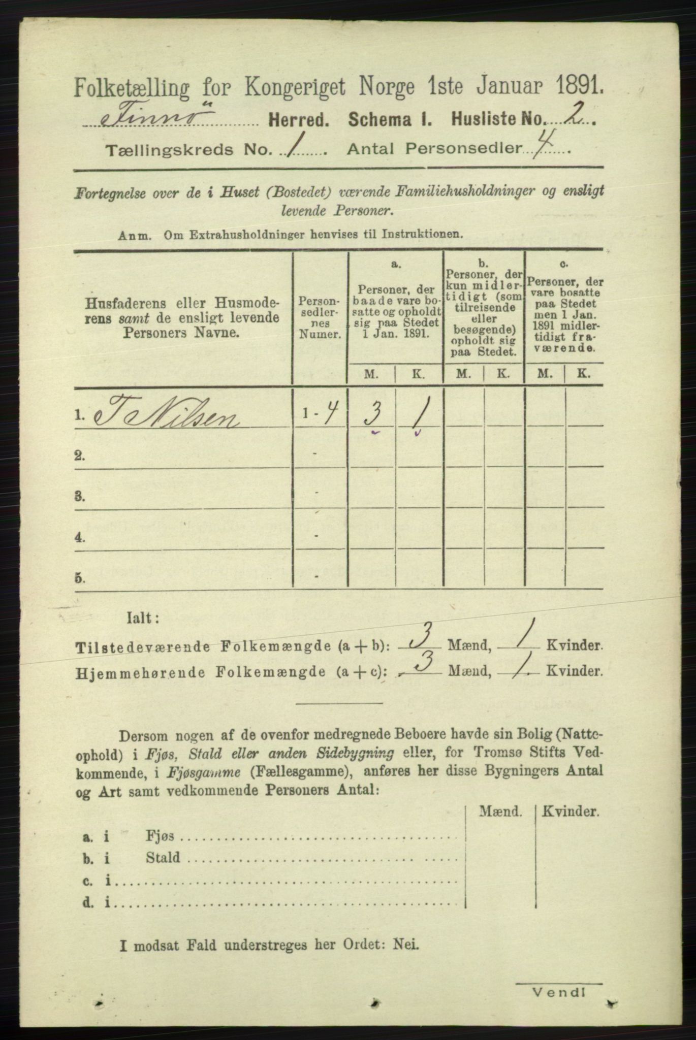 RA, 1891 census for 1141 Finnøy, 1891, p. 25