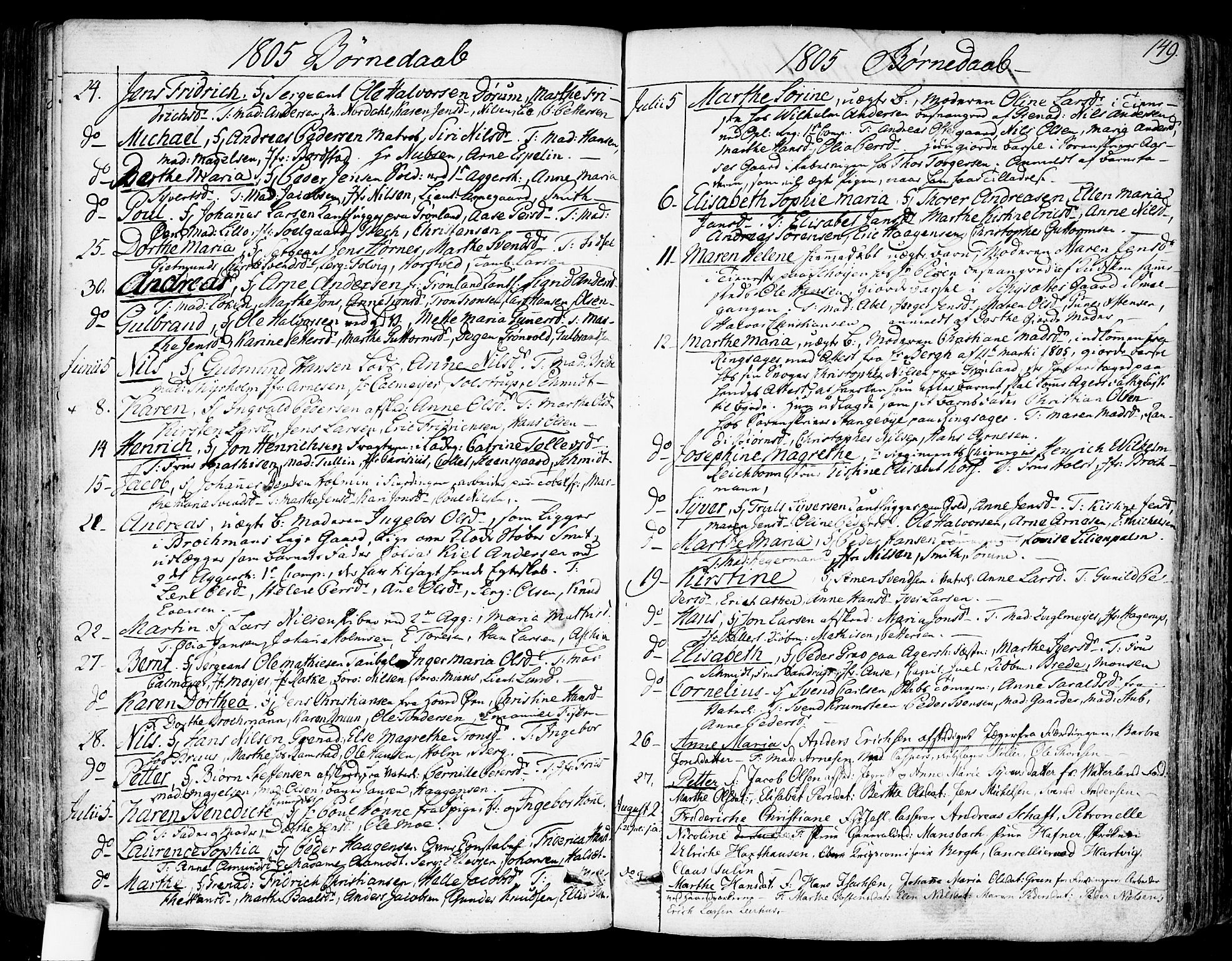 Garnisonsmenigheten Kirkebøker, SAO/A-10846/F/Fa/L0003: Parish register (official) no. 3, 1777-1809, p. 149
