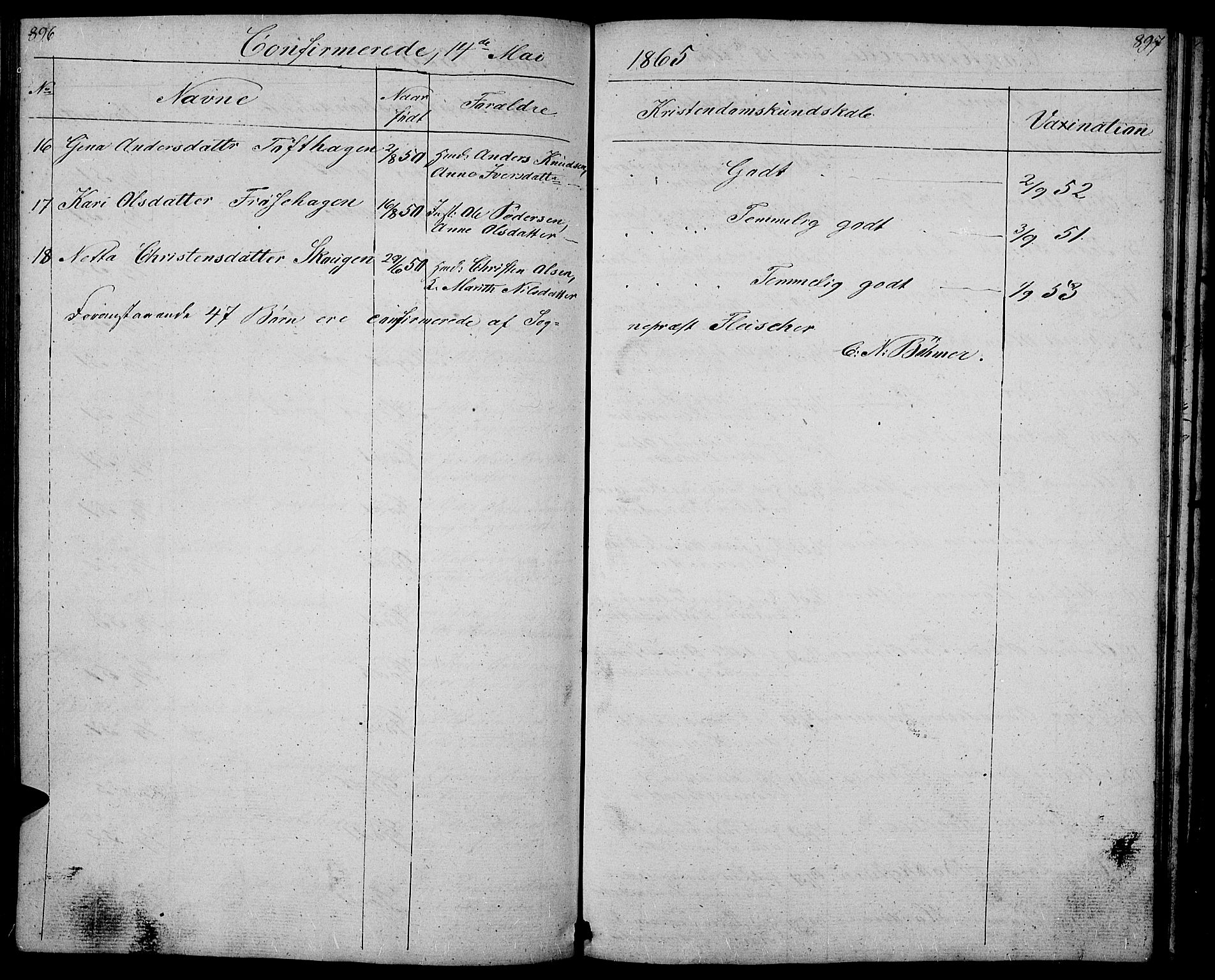 Gausdal prestekontor, SAH/PREST-090/H/Ha/Hab/L0004: Parish register (copy) no. 4, 1835-1870, p. 896-897