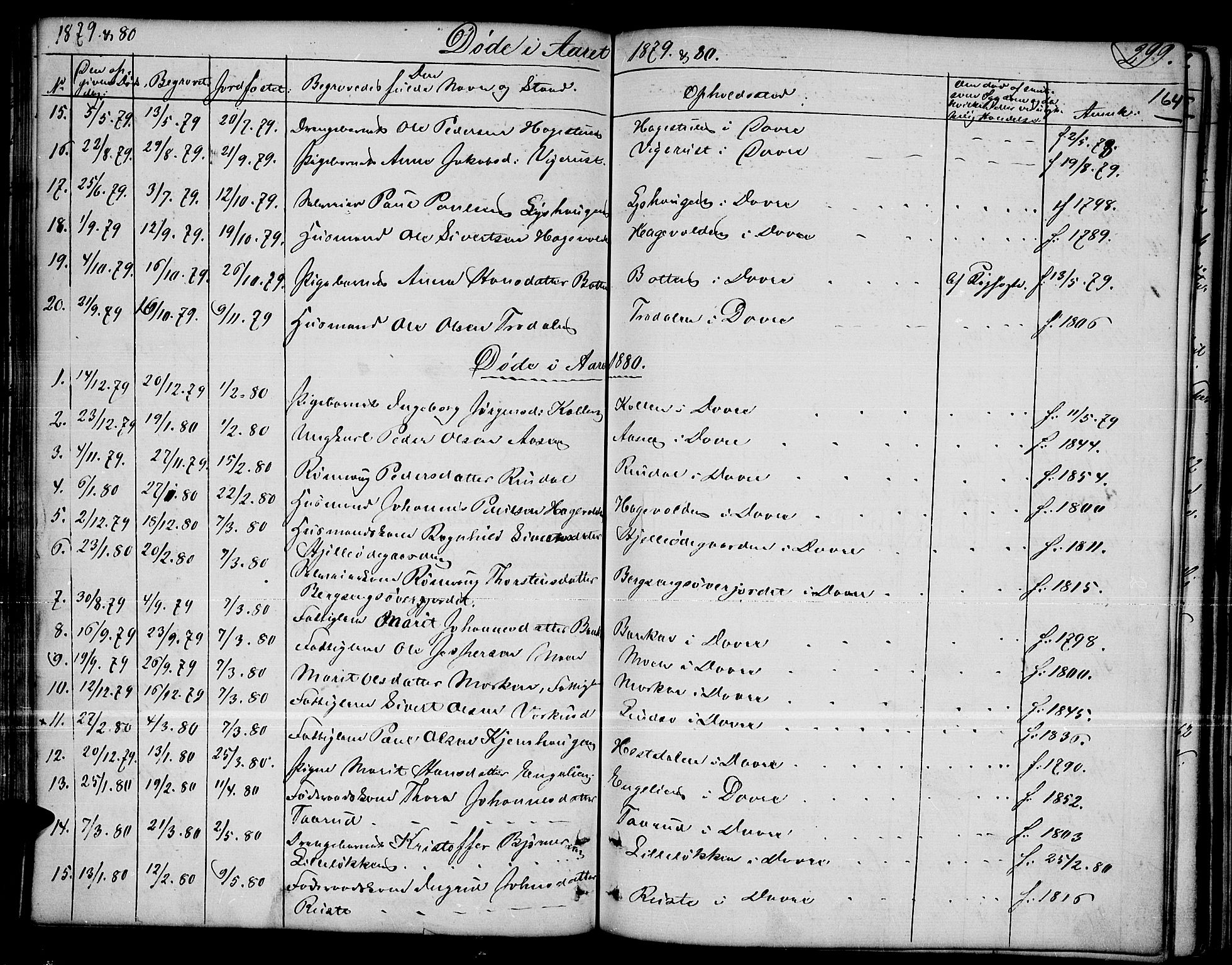 Dovre prestekontor, AV/SAH-PREST-066/H/Ha/Hab/L0001: Parish register (copy) no. 1, 1862-1880, p. 299