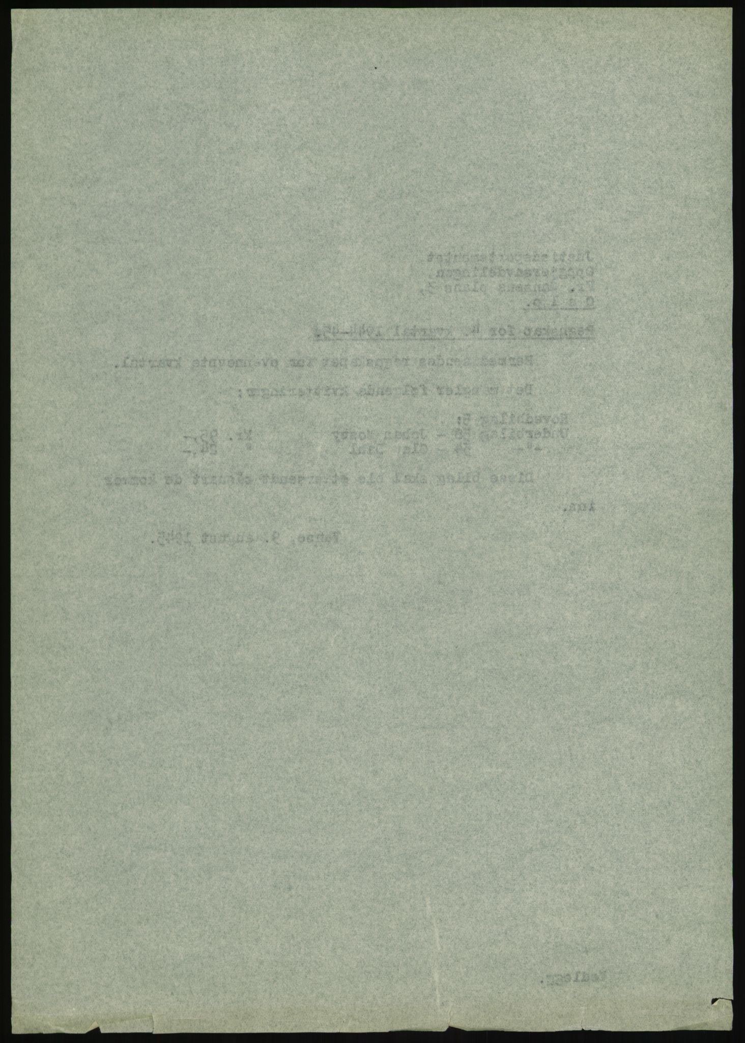Forsvarsdepartementet, 10. kontor / Oppgjørskontoret, AV/RA-RAFA-1225/D/Db/L0180: Lista oppgjørskontor, 1942-1952, p. 110