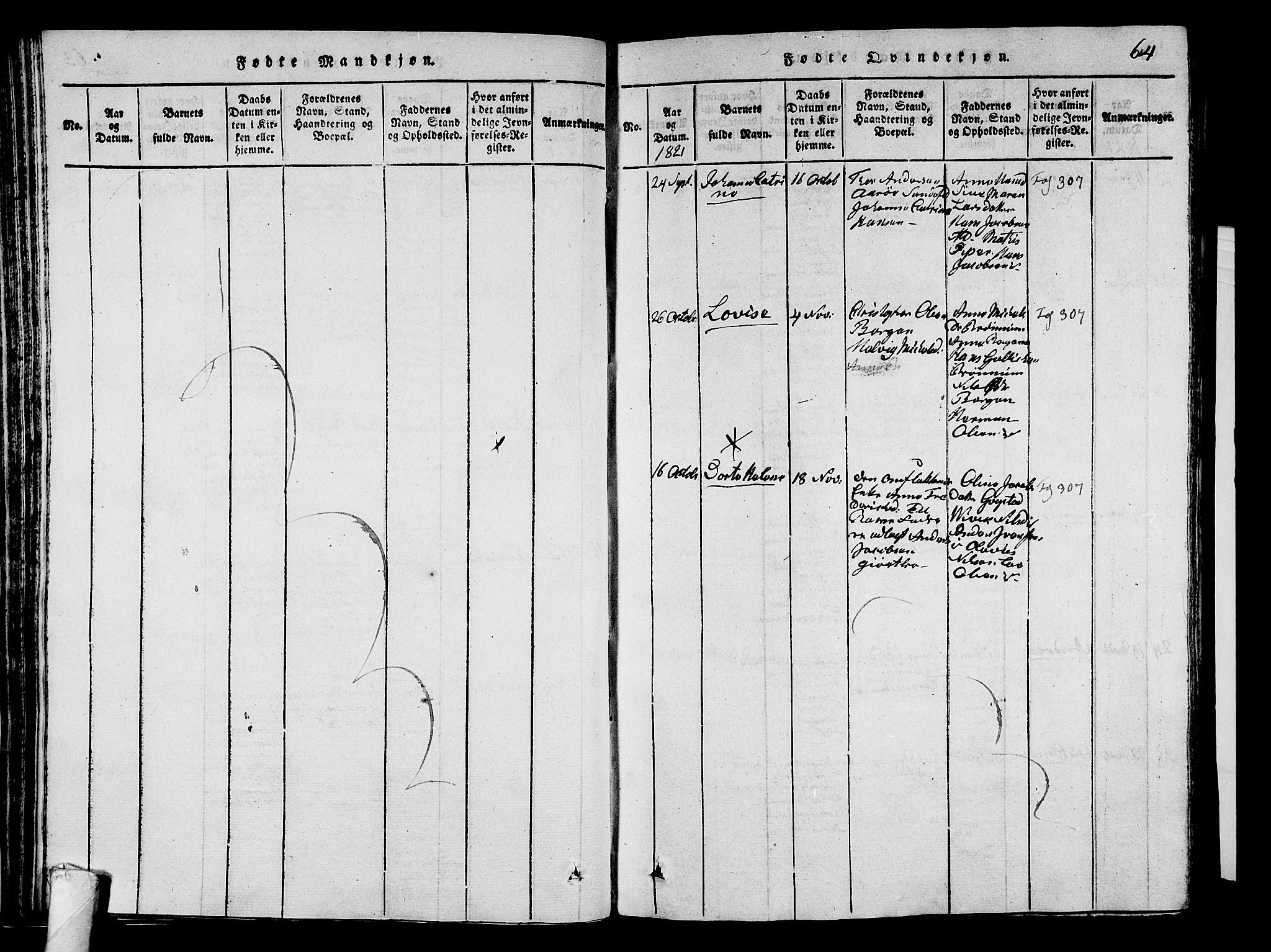 Sandar kirkebøker, SAKO/A-243/G/Ga/L0001: Parish register (copy) no. 1, 1814-1835, p. 64