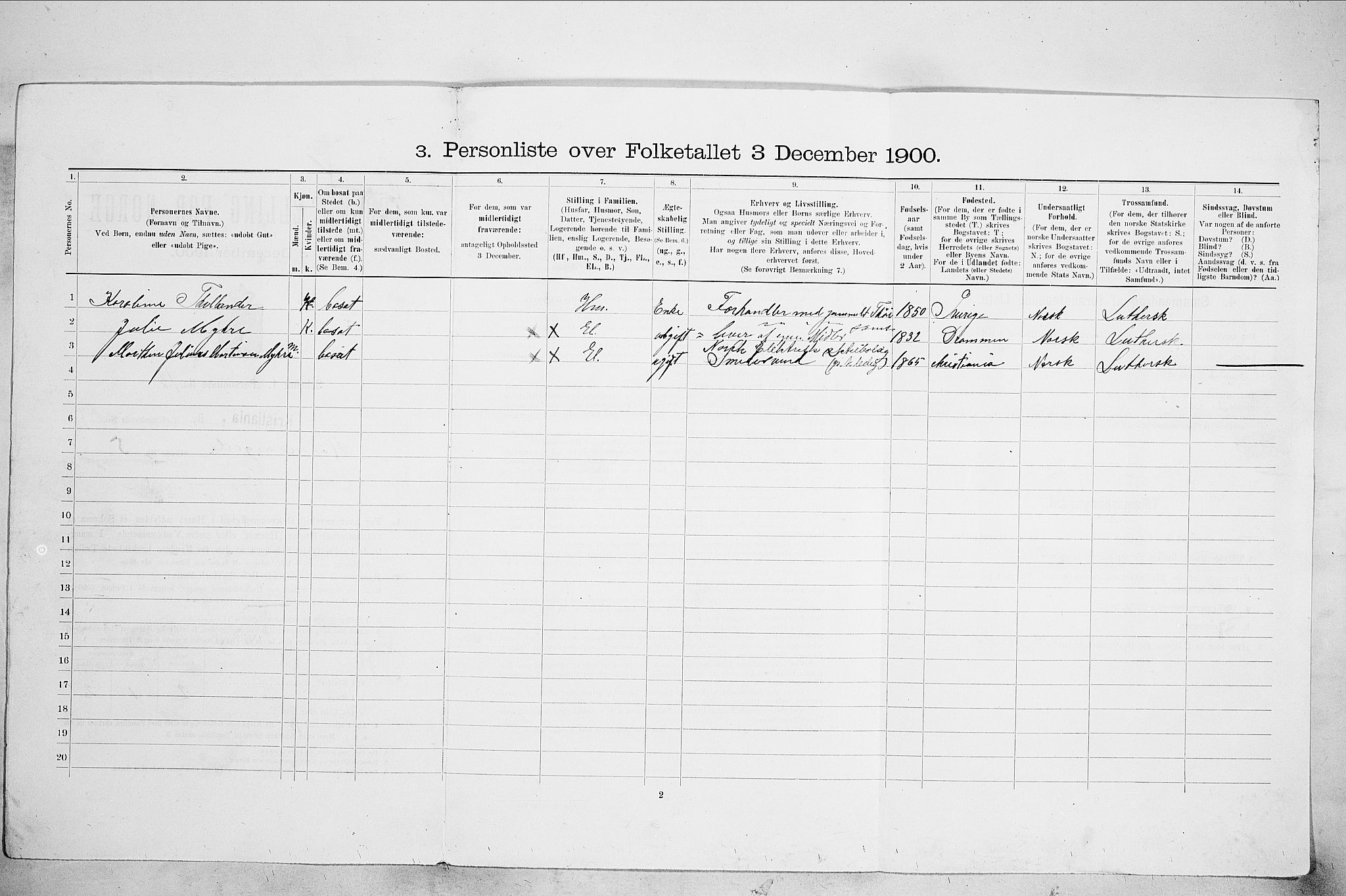 SAO, 1900 census for Kristiania, 1900, p. 38431