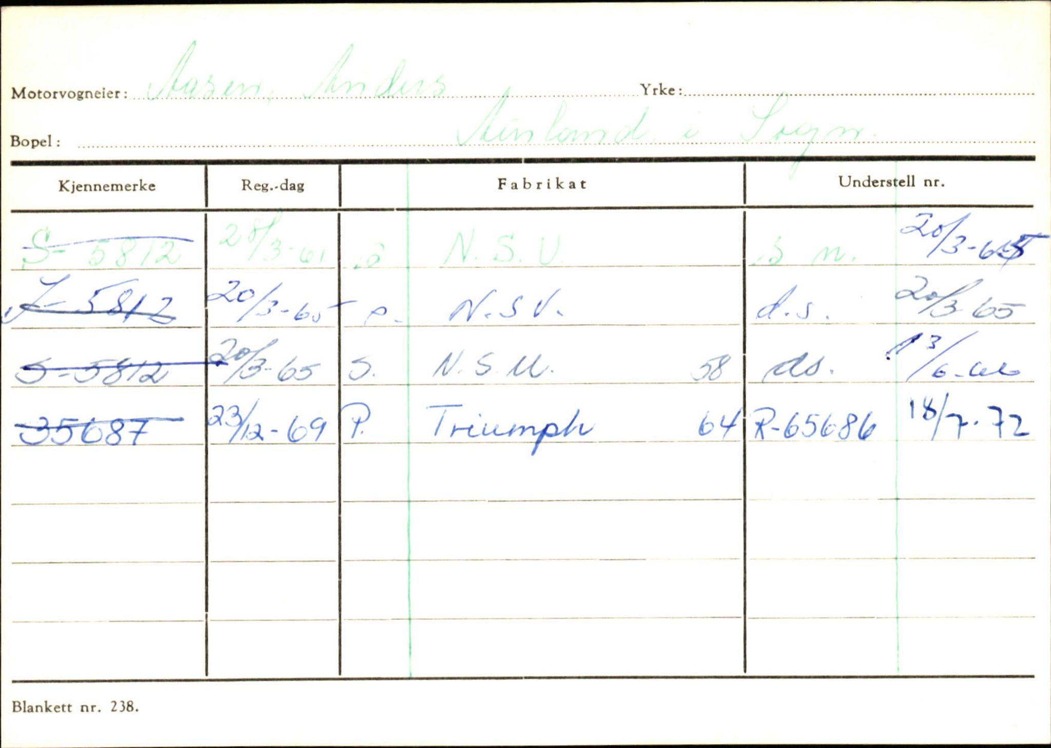 Statens vegvesen, Sogn og Fjordane vegkontor, SAB/A-5301/4/F/L0125: Eigarregister Sogndal V-Å. Aurland A-Å. Fjaler A-N, 1945-1975, p. 1349