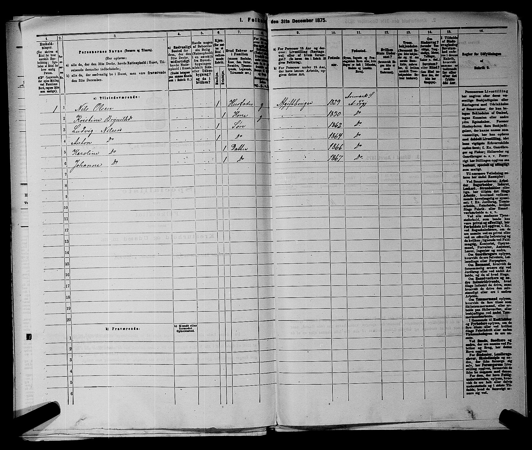 RA, 1875 census for 0118P Aremark, 1875, p. 493
