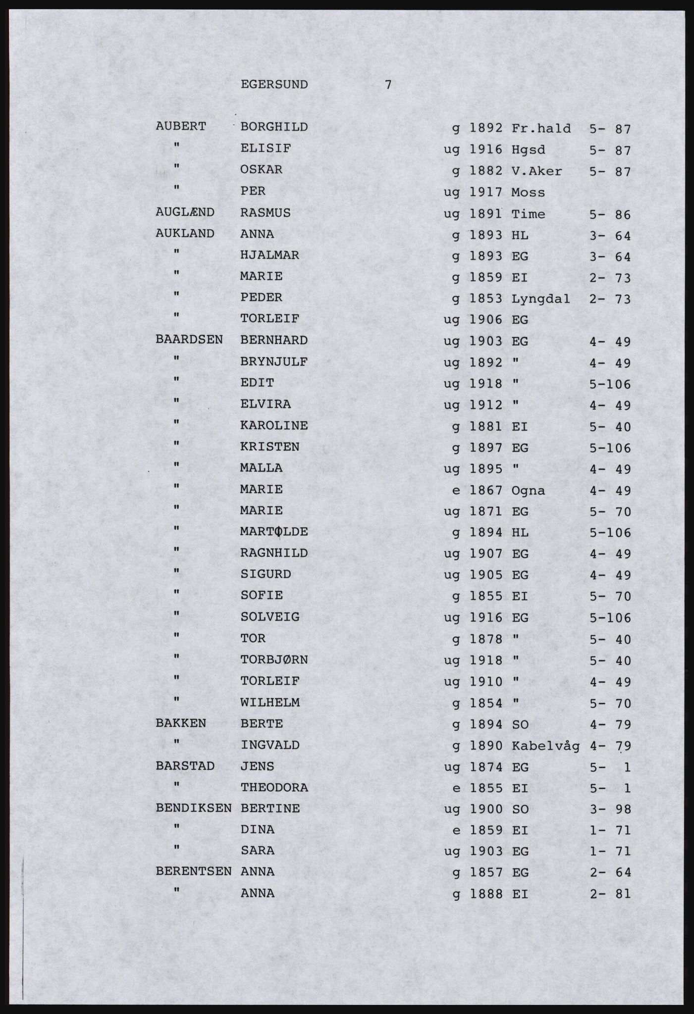 SAST, Copy of 1920 census for Dalane, 1920, p. 13