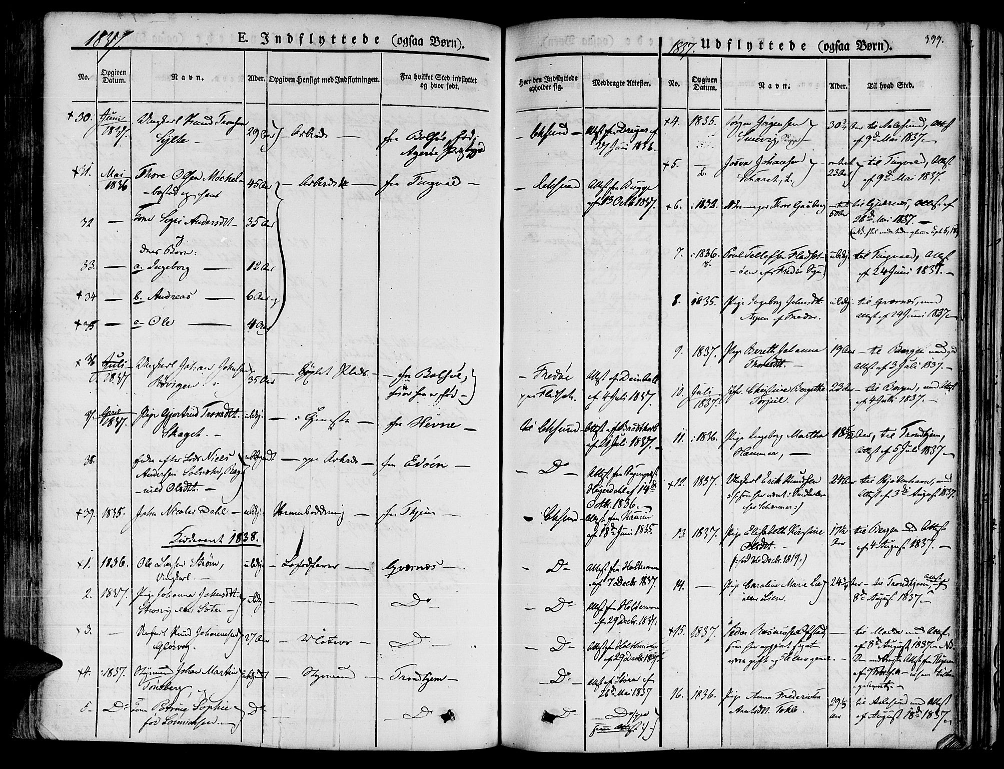 Ministerialprotokoller, klokkerbøker og fødselsregistre - Møre og Romsdal, AV/SAT-A-1454/572/L0843: Parish register (official) no. 572A06, 1832-1842, p. 399