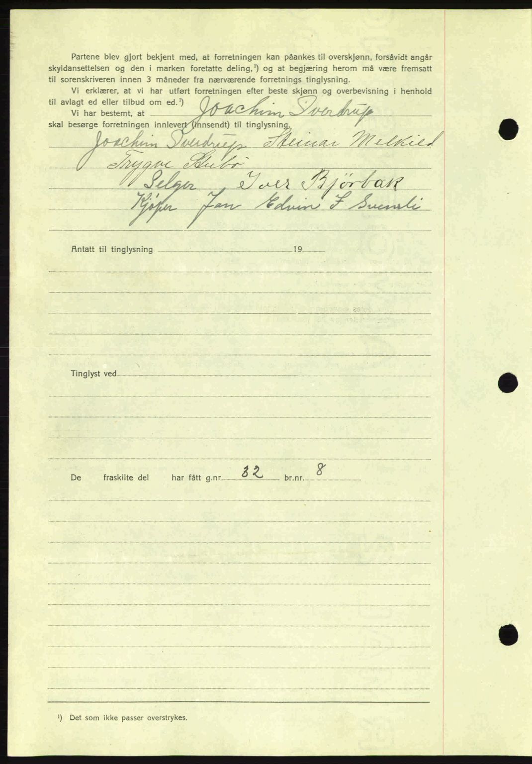 Romsdal sorenskriveri, AV/SAT-A-4149/1/2/2C: Mortgage book no. A12, 1942-1942, Diary no: : 1073/1942