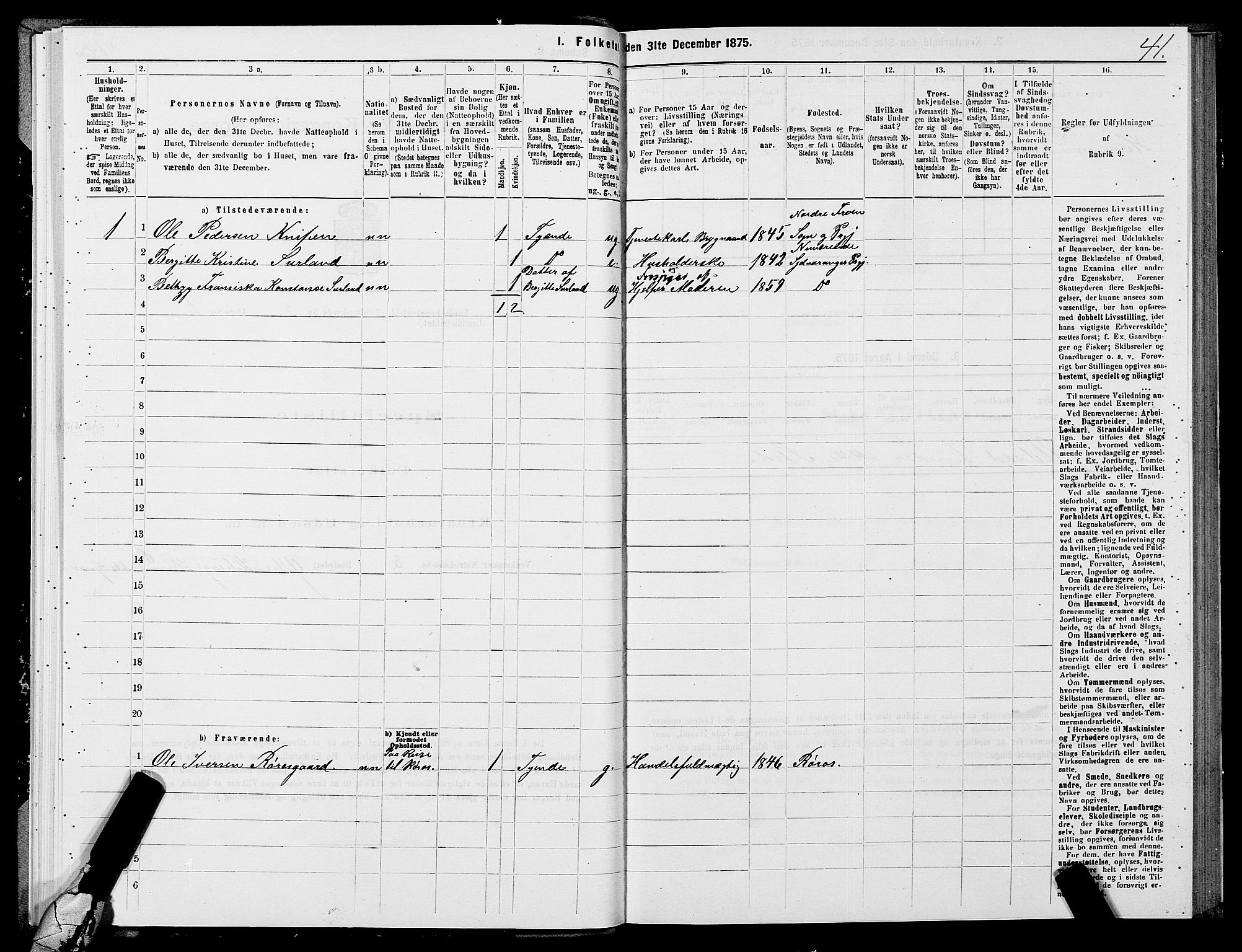 SATØ, 1875 census for 2028L Vardø/Vardø, 1875, p. 1041