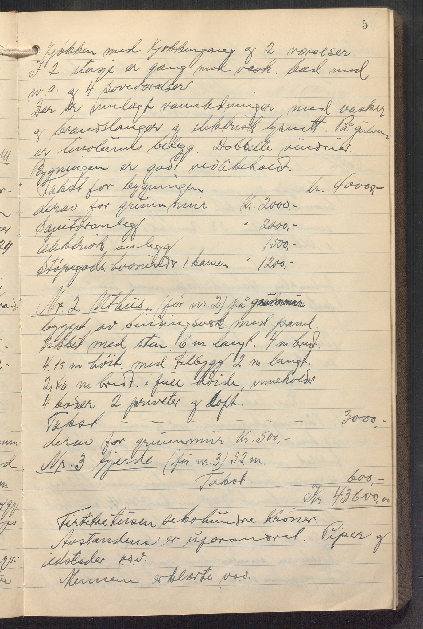 Lensmennene i Aker, OBA/A-10133/F/Fb/L0006: Branntakstprotokoll, 1938-1942, p. 5
