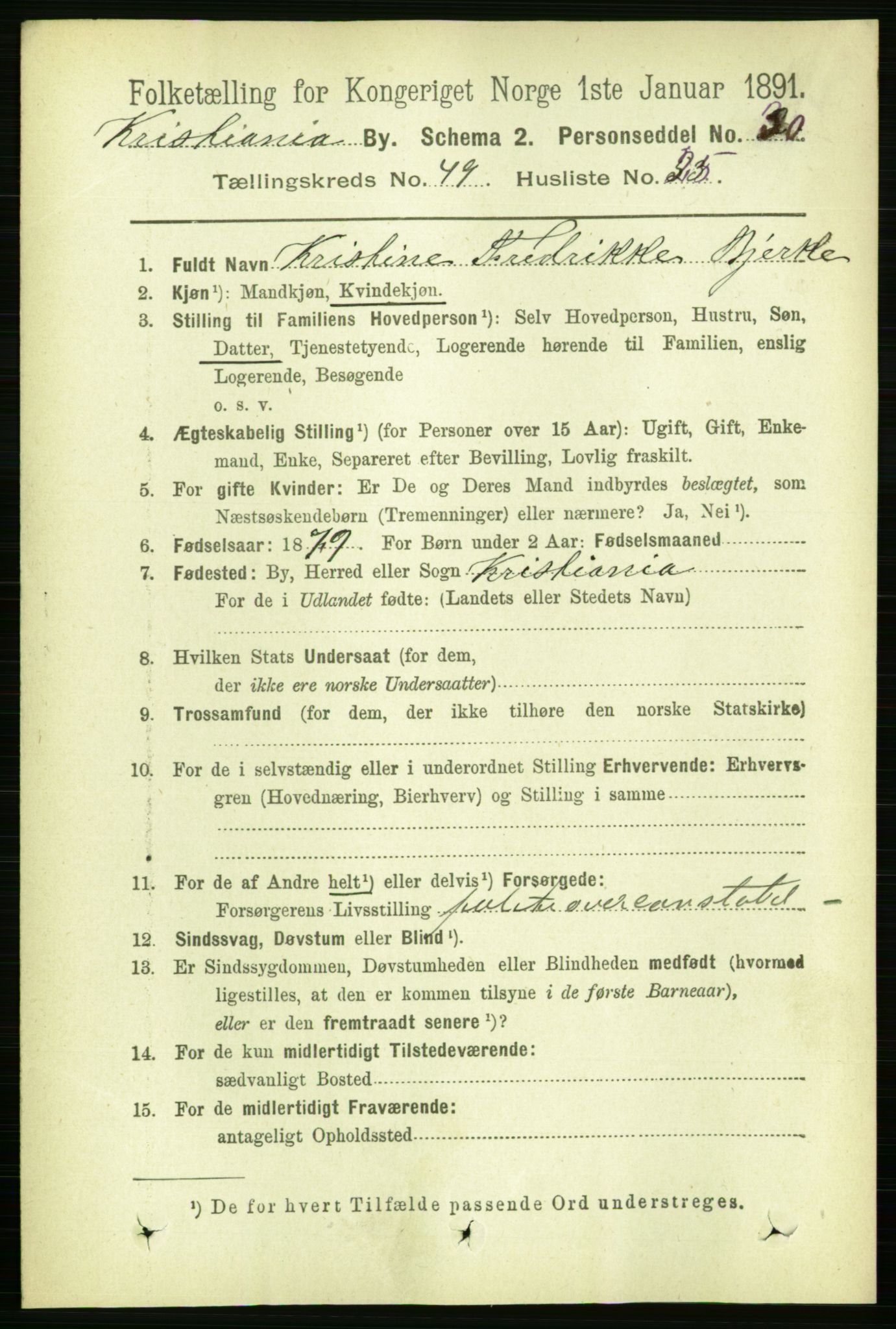 RA, 1891 census for 0301 Kristiania, 1891, p. 28860