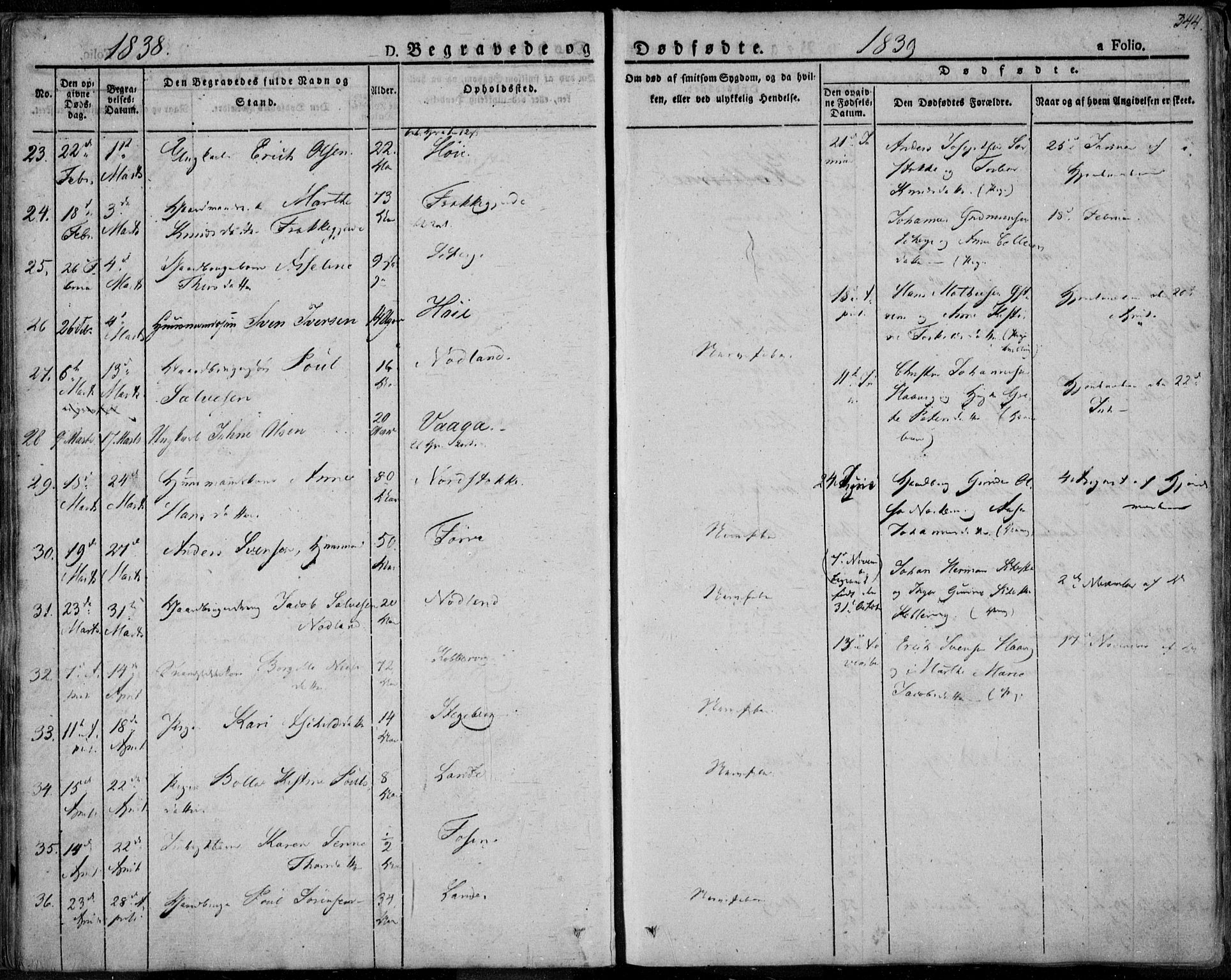 Avaldsnes sokneprestkontor, SAST/A -101851/H/Ha/Haa/L0005: Parish register (official) no. A 5.2, 1825-1841, p. 344