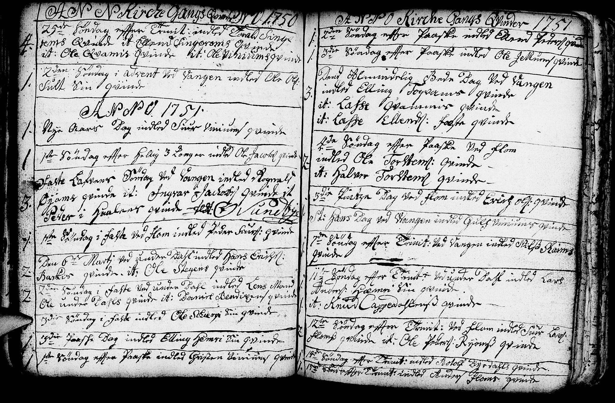Aurland sokneprestembete, SAB/A-99937/H/Ha/Haa/L0003: Parish register (official) no. A 3, 1735-1761, p. 150