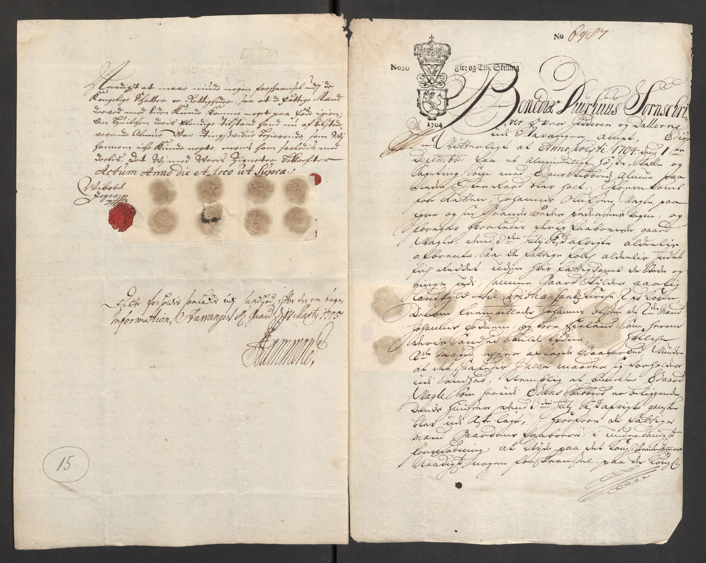 Rentekammeret inntil 1814, Reviderte regnskaper, Fogderegnskap, RA/EA-4092/R46/L2732: Fogderegnskap Jæren og Dalane, 1703-1704, p. 156