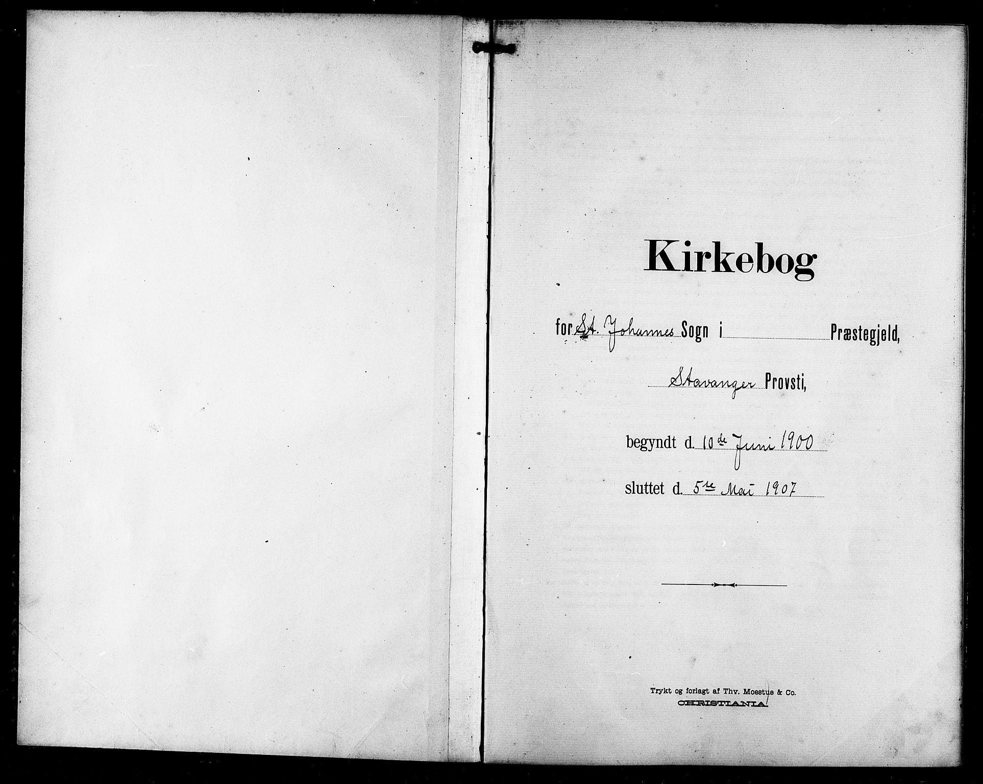 St. Johannes sokneprestkontor, SAST/A-101814/001/30/30BB/L0004: Parish register (copy) no. B 4, 1900-1907