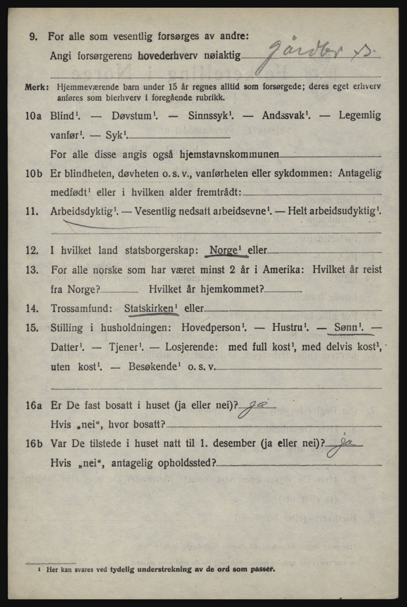 SAO, 1920 census for Berg, 1920, p. 2434