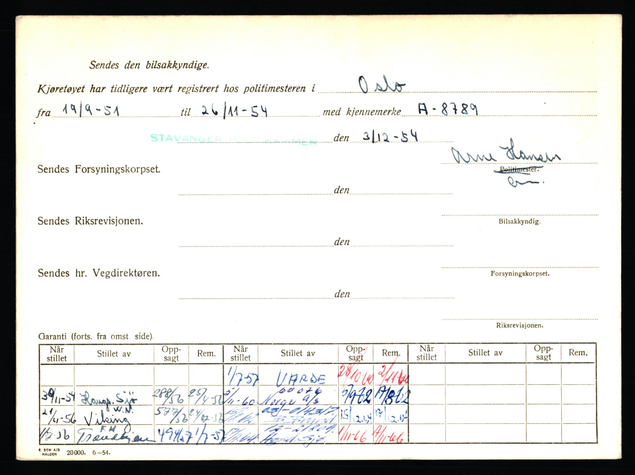 Stavanger trafikkstasjon, AV/SAST-A-101942/0/F/L0006: L-1700 - L-2149, 1930-1971, p. 1962