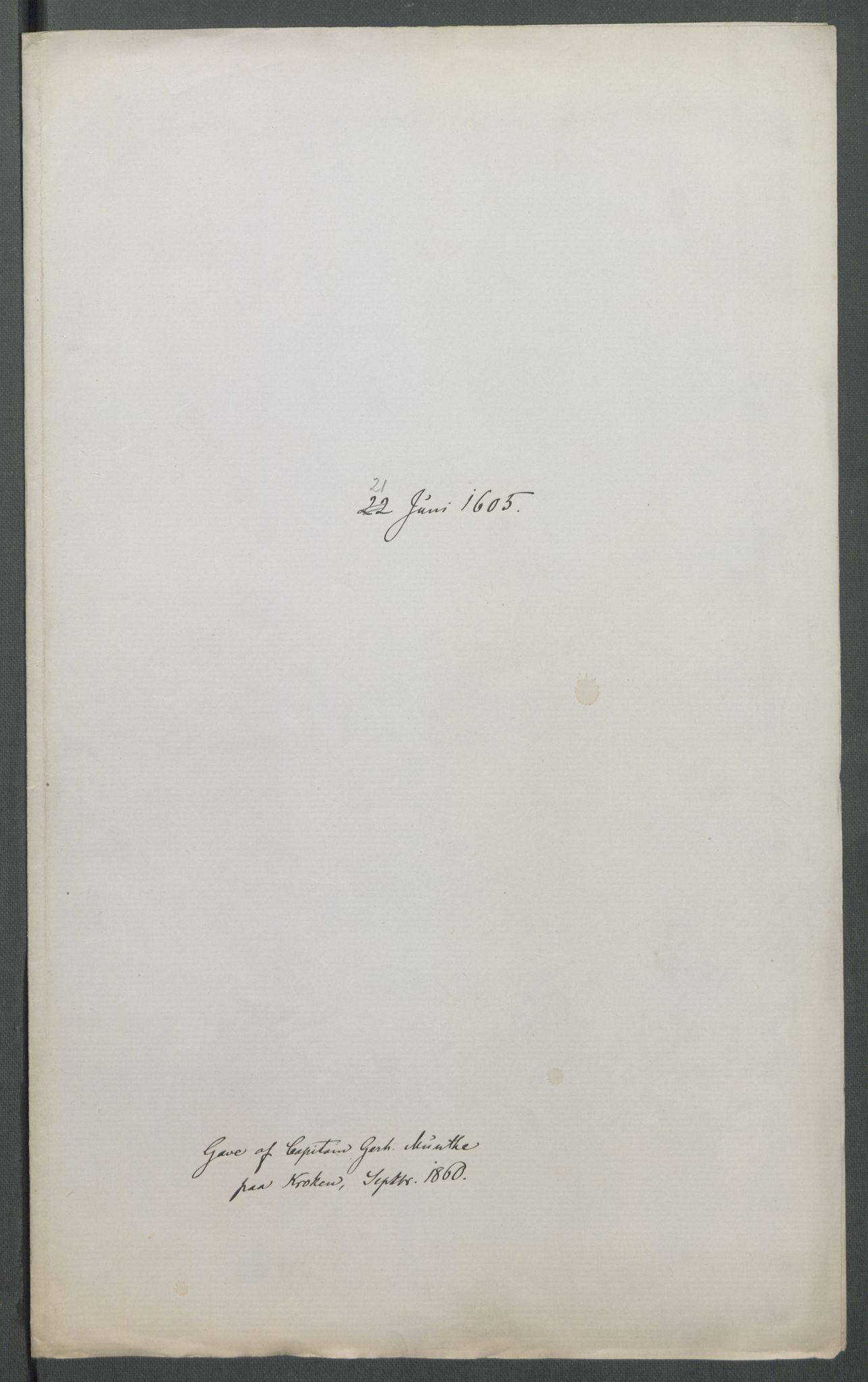 Riksarkivets diplomsamling, AV/RA-EA-5965/F02/L0114: Dokumenter, 1605, p. 30