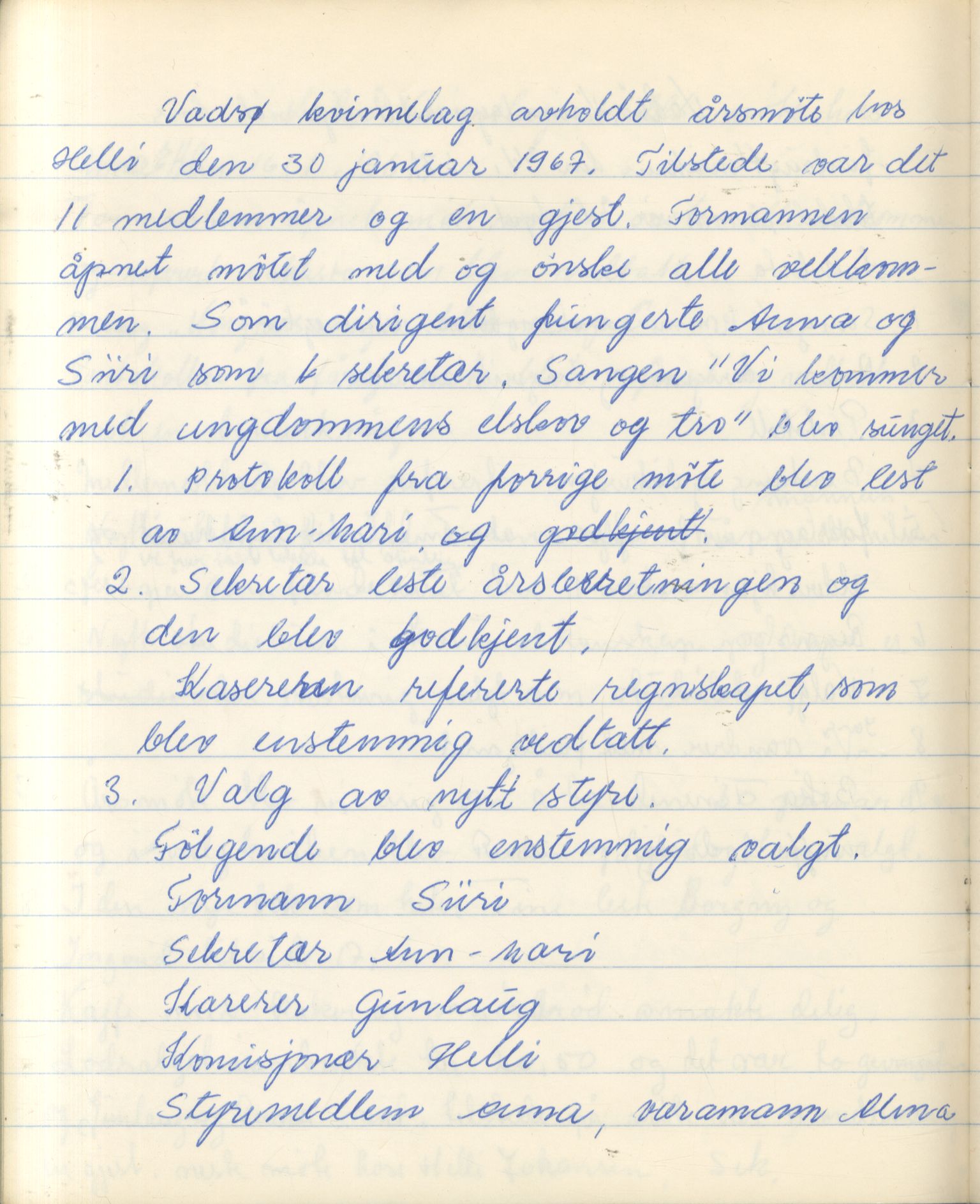 Vadsø Kvinnelag, FMFB/A-1054/A/L0002: Møteprotokoll, 1966-1971, p. 26