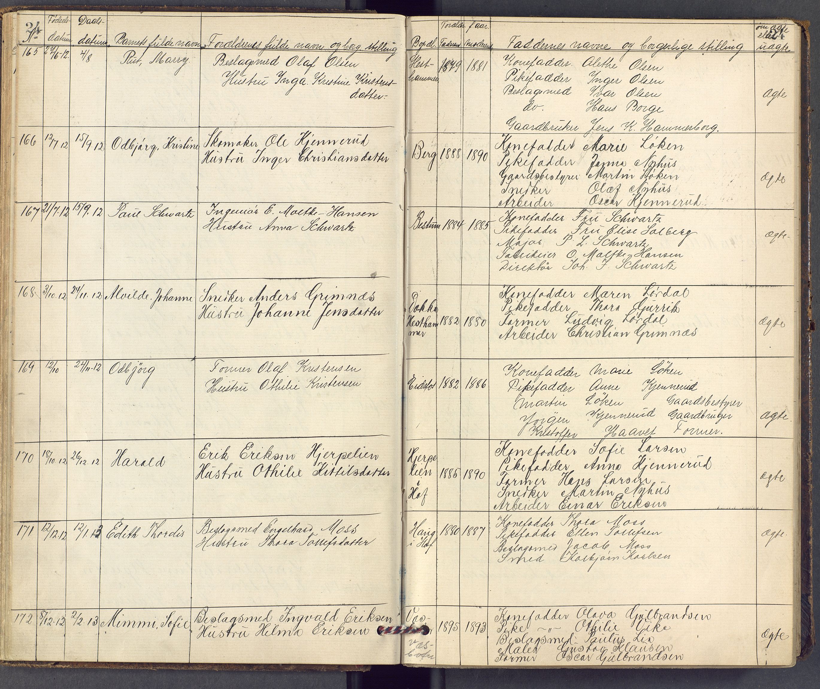 Hof kirkebøker, SAKO/A-64/F/Fc/L0001: Parish register (official) no. III 1, 1904-1983, p. 24