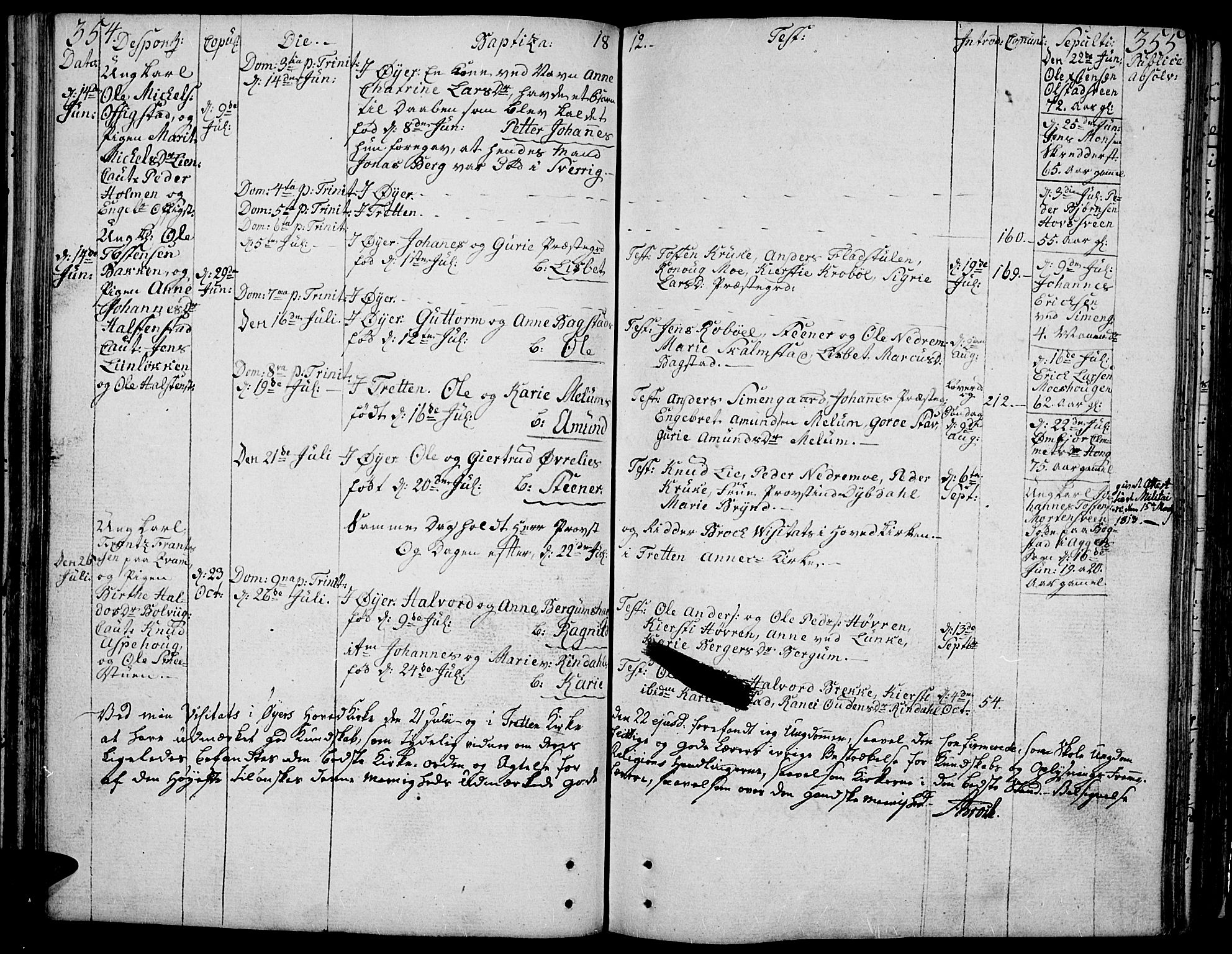 Øyer prestekontor, AV/SAH-PREST-084/H/Ha/Haa/L0003: Parish register (official) no. 3, 1784-1824, p. 354-355