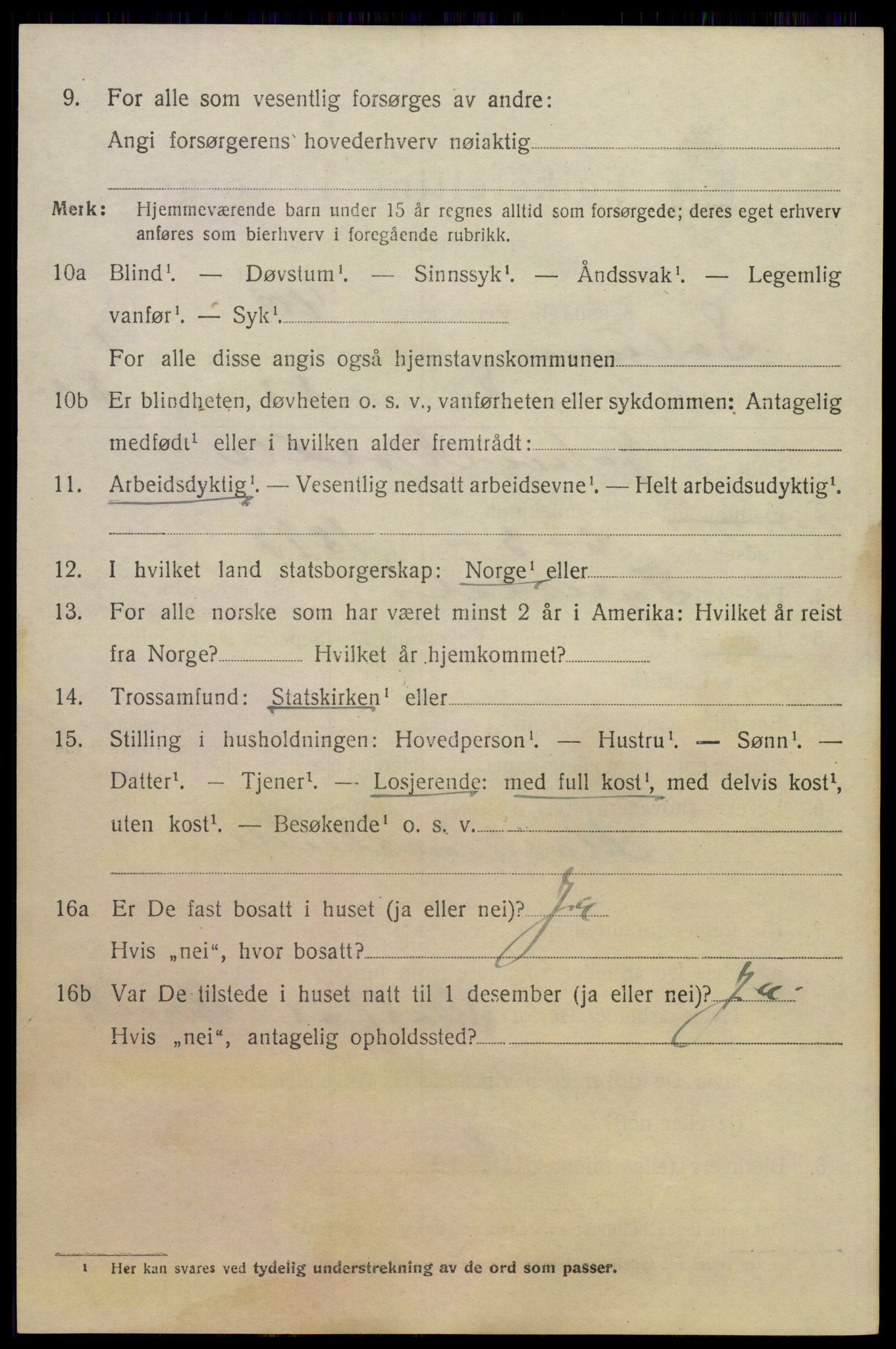 SAKO, 1920 census for Solum, 1920, p. 4209