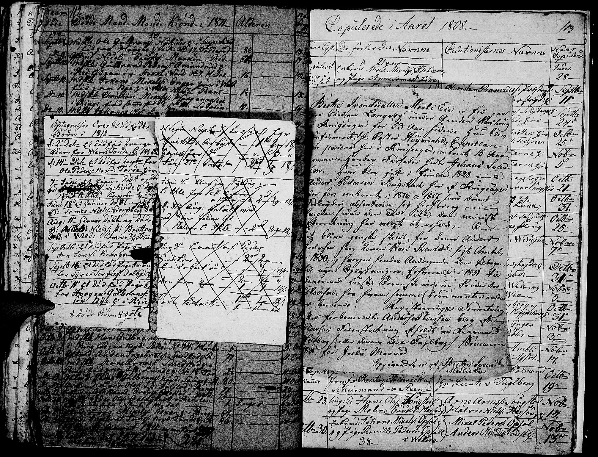 Ringsaker prestekontor, AV/SAH-PREST-014/I/Ia/L0005/0008: Parish register draft no. 5.8, 1807-1811, p. 112-113