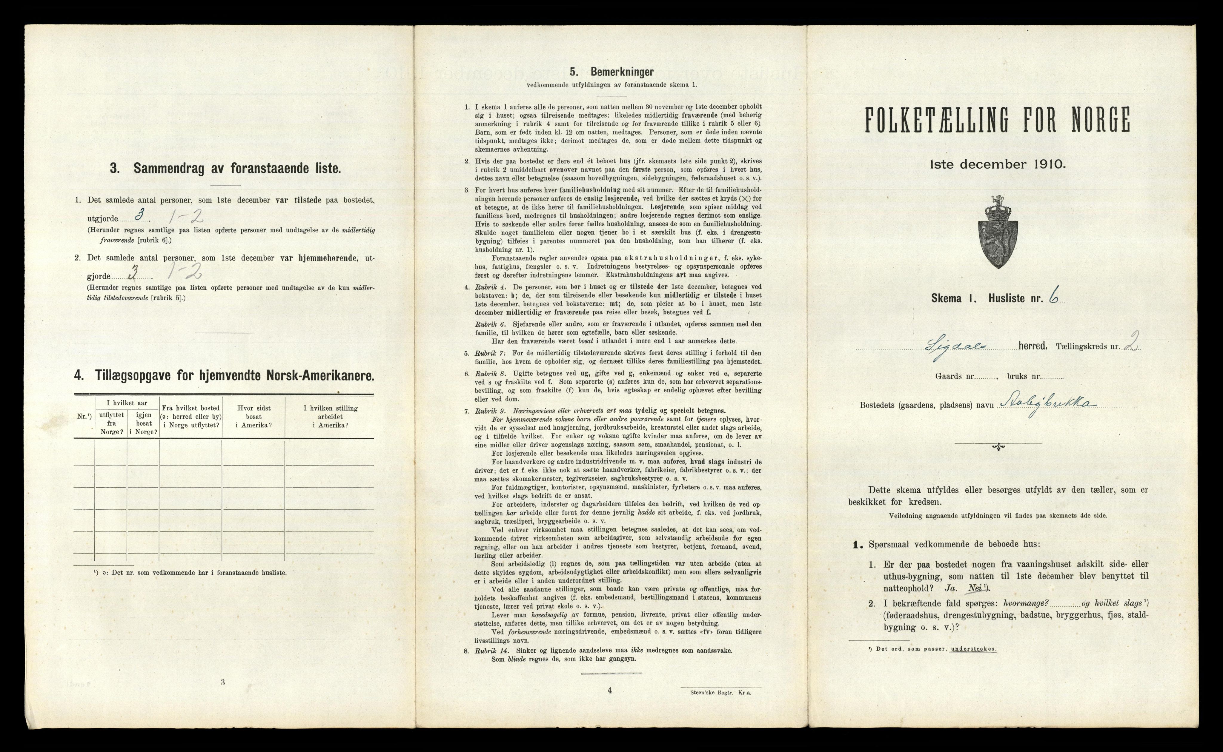 RA, 1910 census for Sigdal, 1910, p. 158