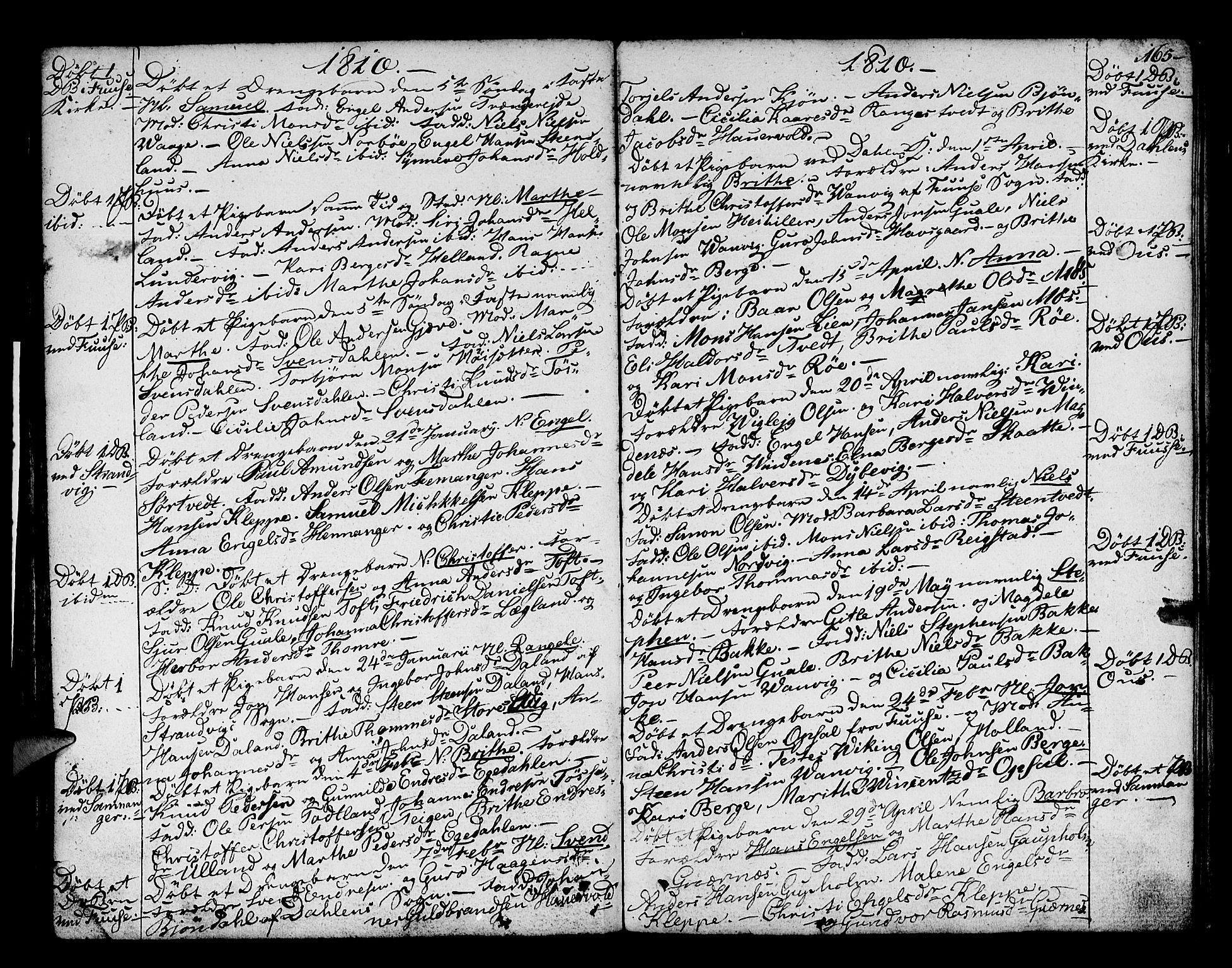 Os sokneprestembete, SAB/A-99929: Parish register (official) no. A 11, 1789-1815, p. 165
