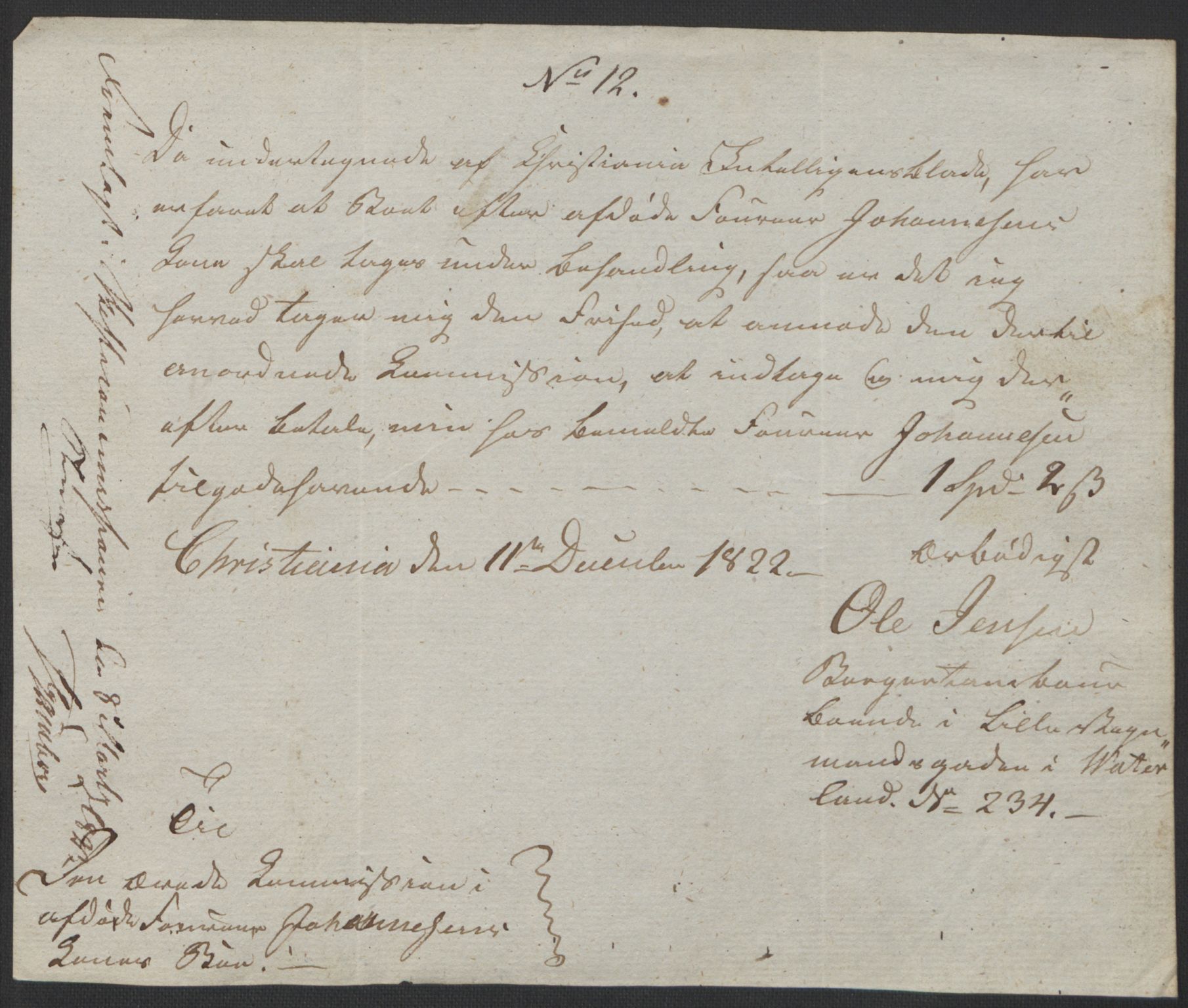 Forsvaret, Generalauditøren, AV/RA-RAFA-1772/F/Fj/Fjb/L0005: Skifter 1818 - 1823, 1818-1823, p. 188