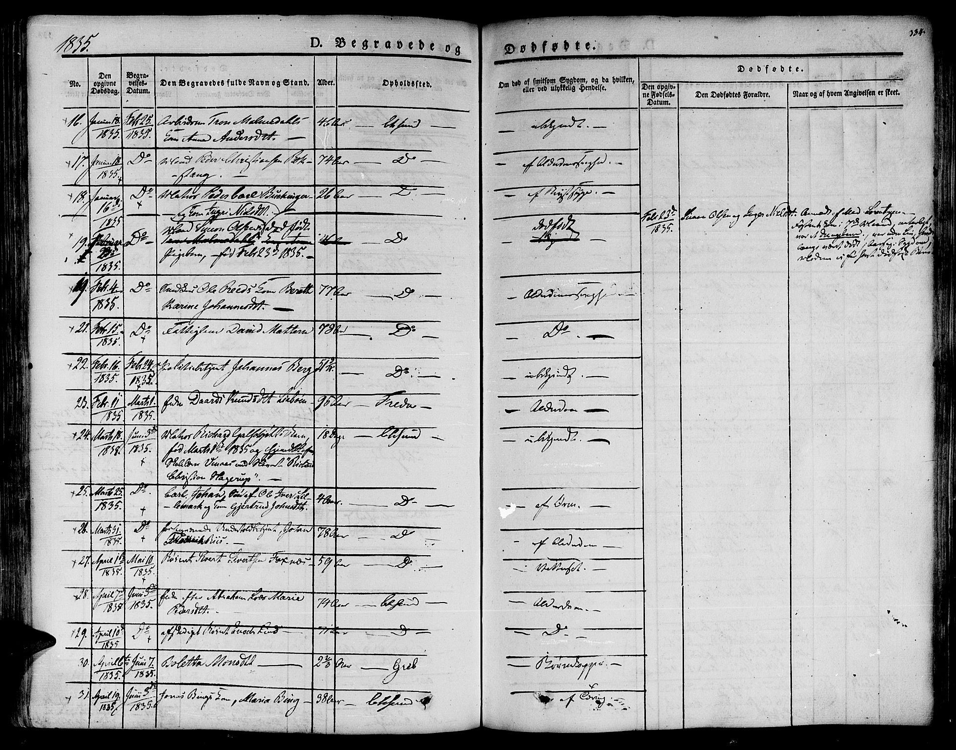 Ministerialprotokoller, klokkerbøker og fødselsregistre - Møre og Romsdal, AV/SAT-A-1454/572/L0843: Parish register (official) no. 572A06, 1832-1842, p. 334