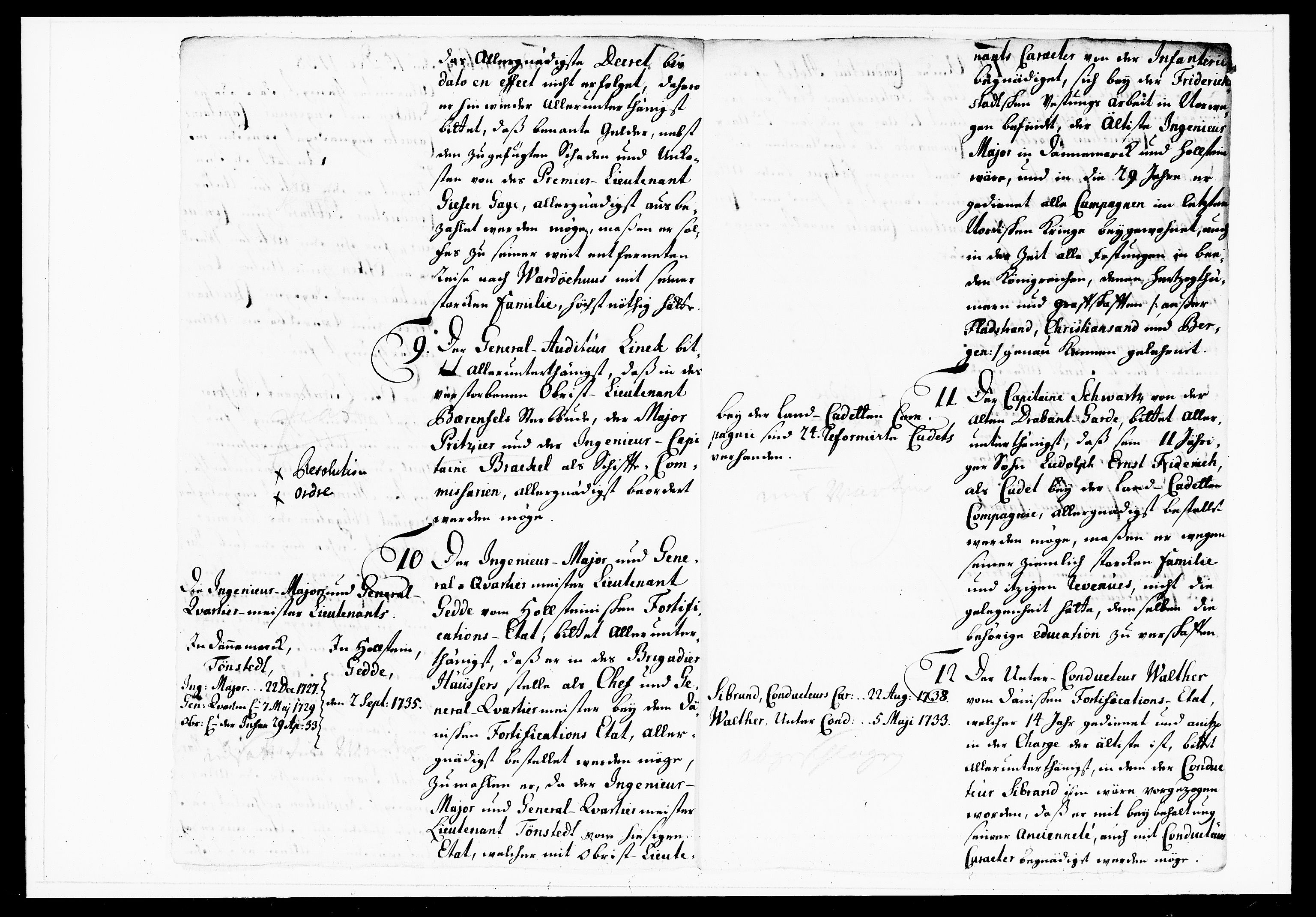 Krigskollegiet, Krigskancelliet, DRA/A-0006/-/1143-1150: Refererede sager, 1738, p. 551
