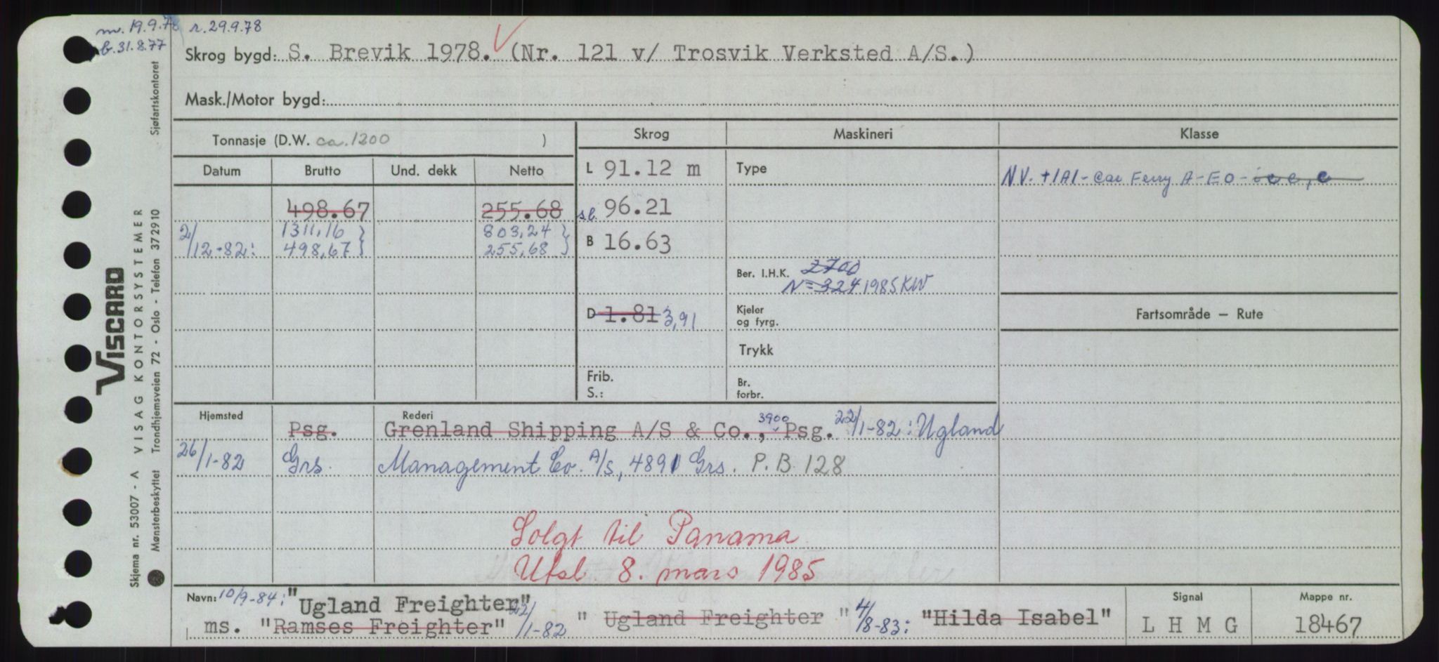 Sjøfartsdirektoratet med forløpere, Skipsmålingen, RA/S-1627/H/Hd/L0040: Fartøy, U-Ve, p. 23