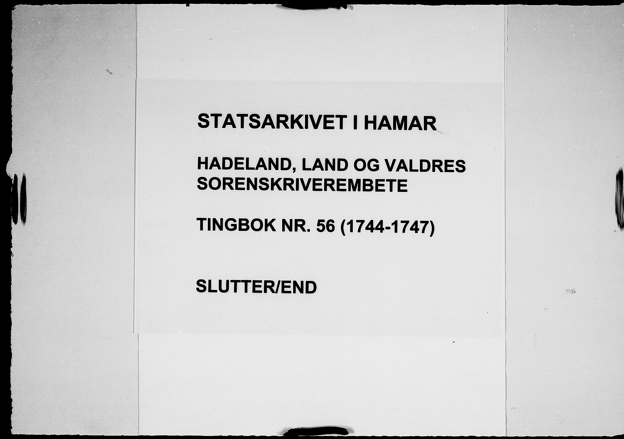 Hadeland, Land og Valdres sorenskriveri, AV/SAH-TING-028/G/Gb/L0056: Tingbok, 1744-1747