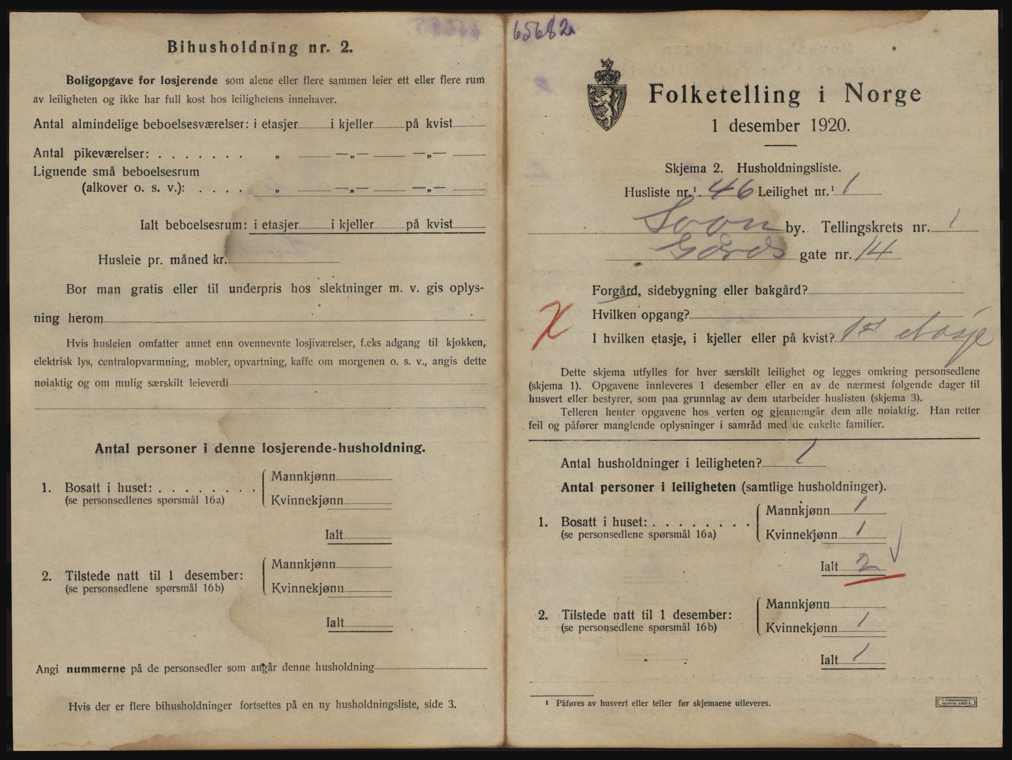 SAO, 1920 census for Son, 1920, p. 338