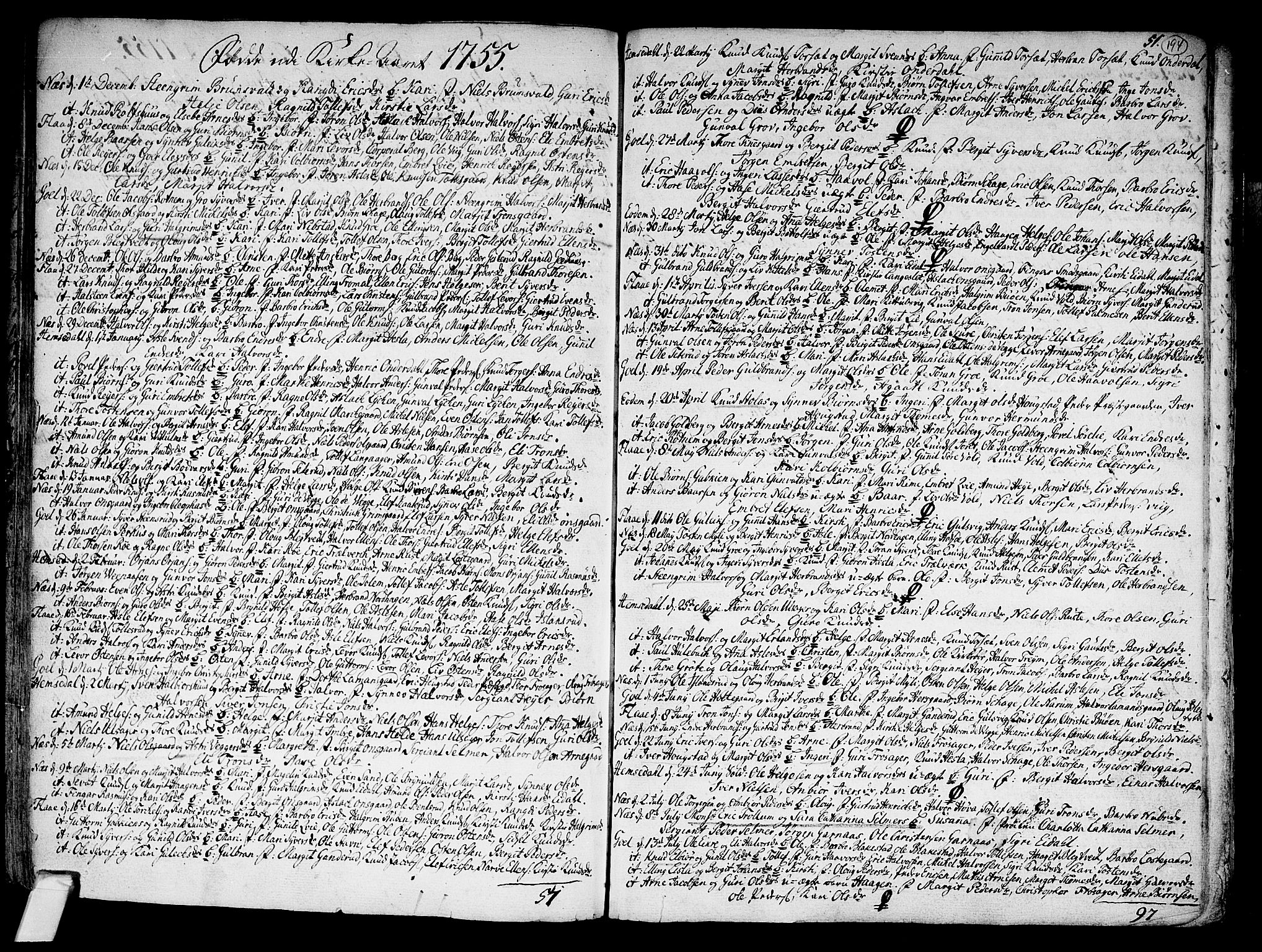 Nes kirkebøker, AV/SAKO-A-236/F/Fa/L0002: Parish register (official) no. 2, 1707-1759, p. 194