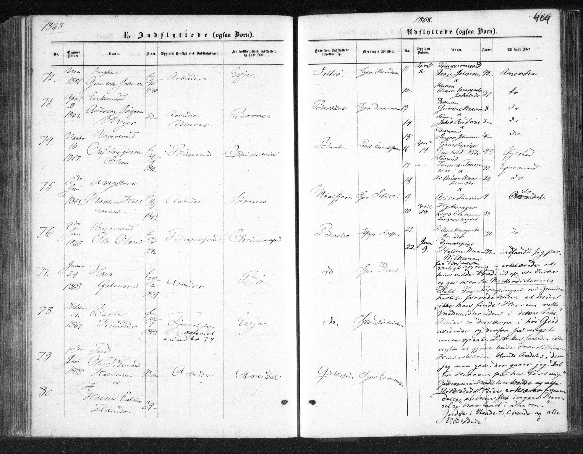 Tromøy sokneprestkontor, SAK/1111-0041/F/Fa/L0007: Parish register (official) no. A 7, 1864-1869, p. 404