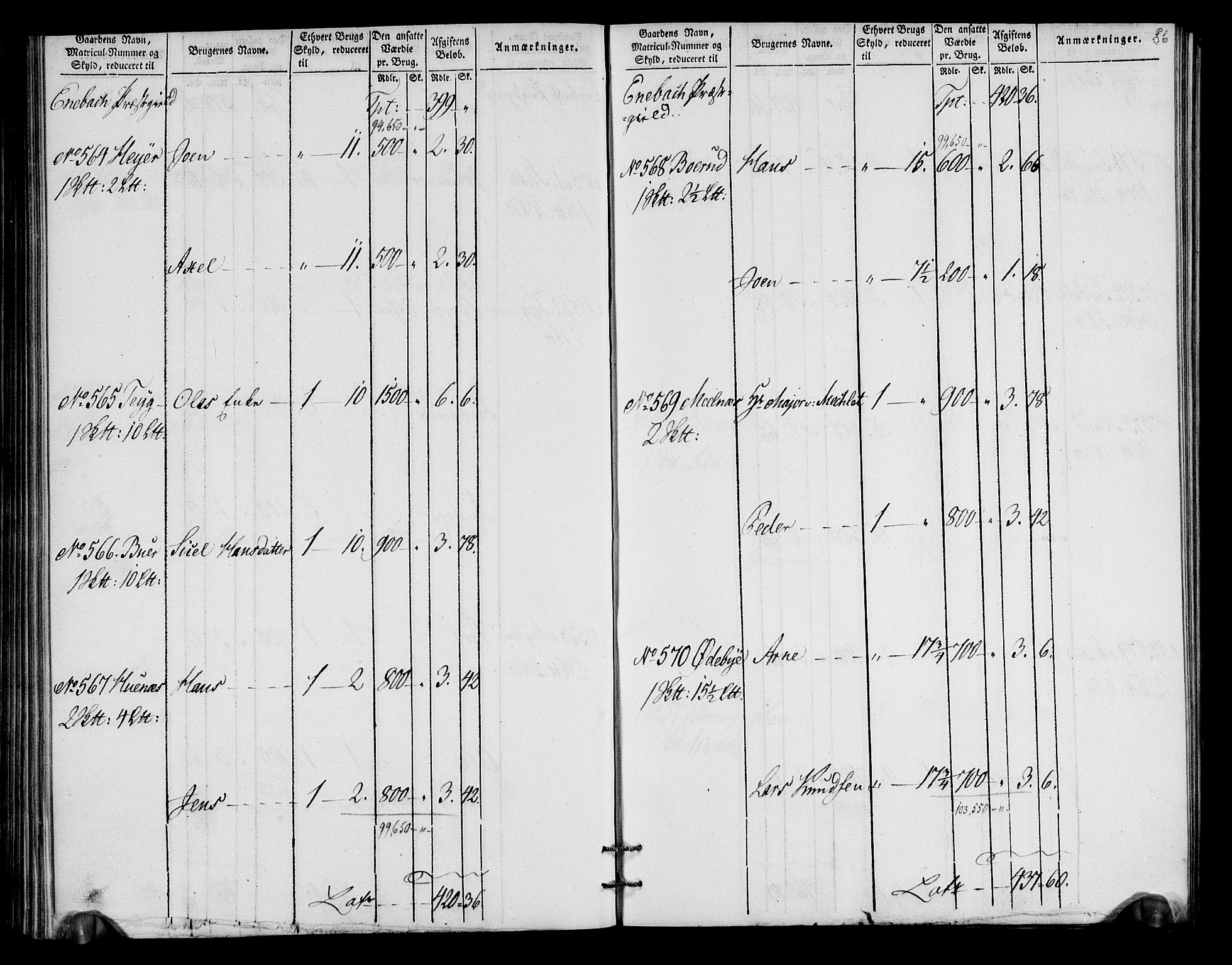 Rentekammeret inntil 1814, Realistisk ordnet avdeling, AV/RA-EA-4070/N/Ne/Nea/L0018: Nedre Romerike fogderi. Oppebørselsregister, 1803-1804, p. 90