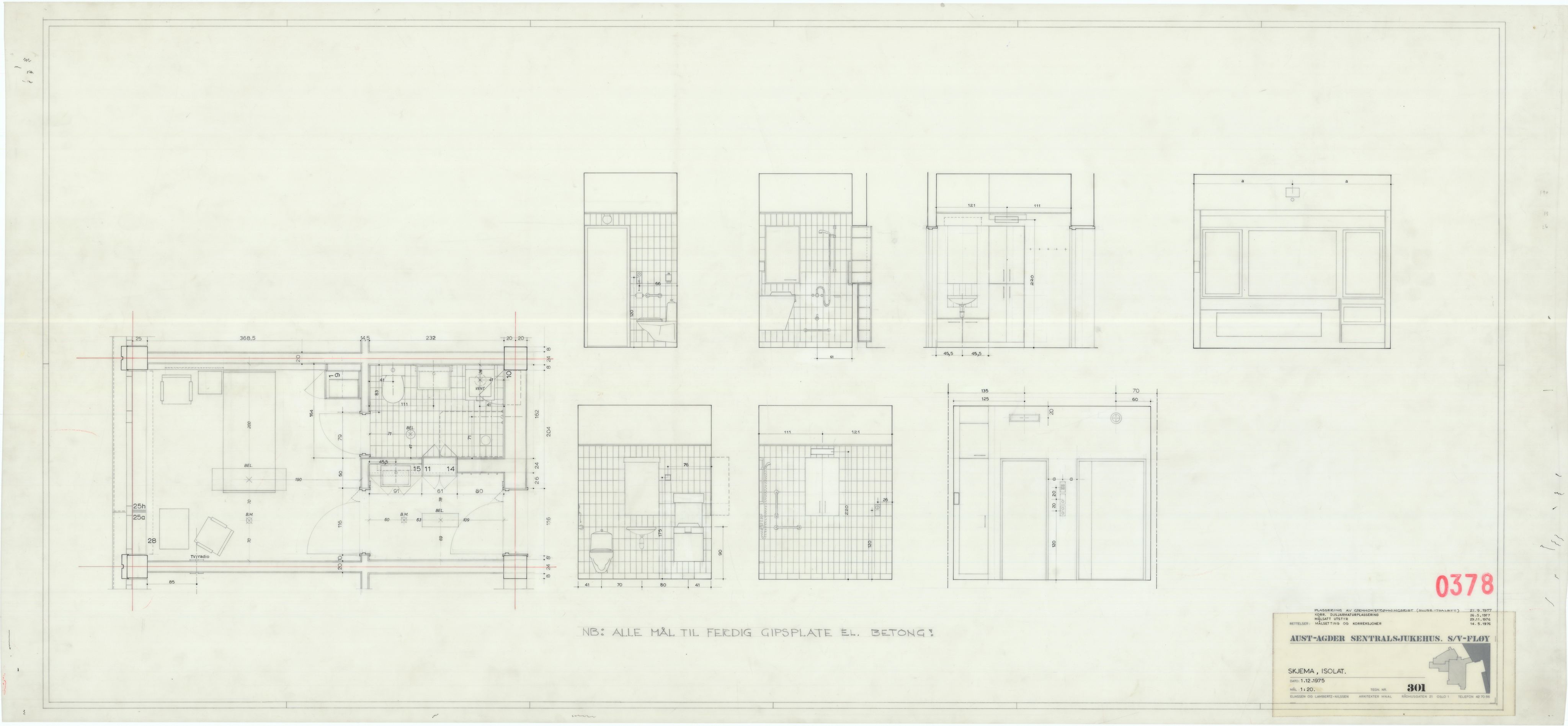 Eliassen og Lambertz-Nilssen Arkitekter, AAKS/PA-2983/T/T03/L0006: Tegningskogger 378, 1974-1978, p. 2