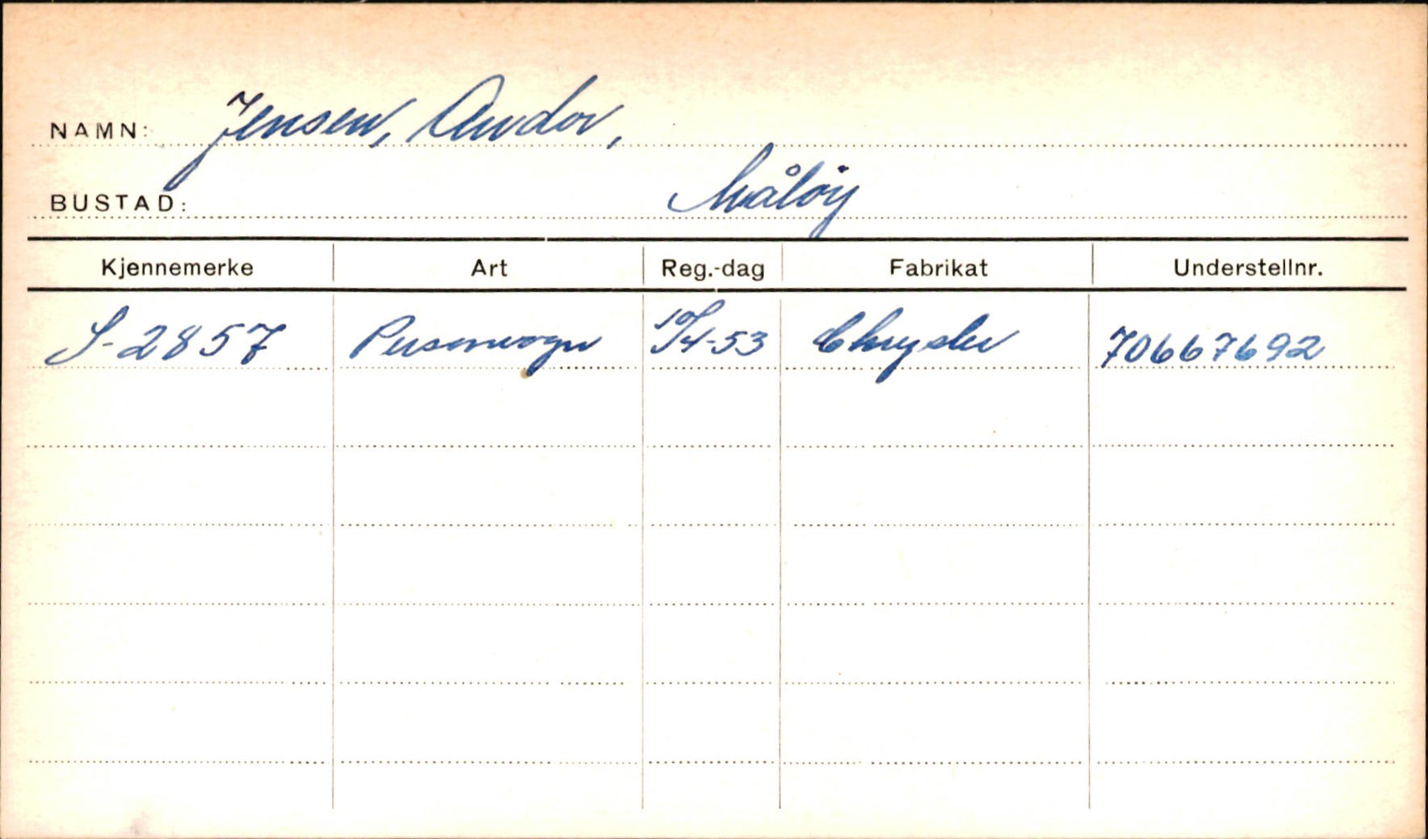 Statens vegvesen, Sogn og Fjordane vegkontor, SAB/A-5301/4/F/L0001A: Eigarregister Fjordane til 1.6.1961, 1930-1961, p. 941