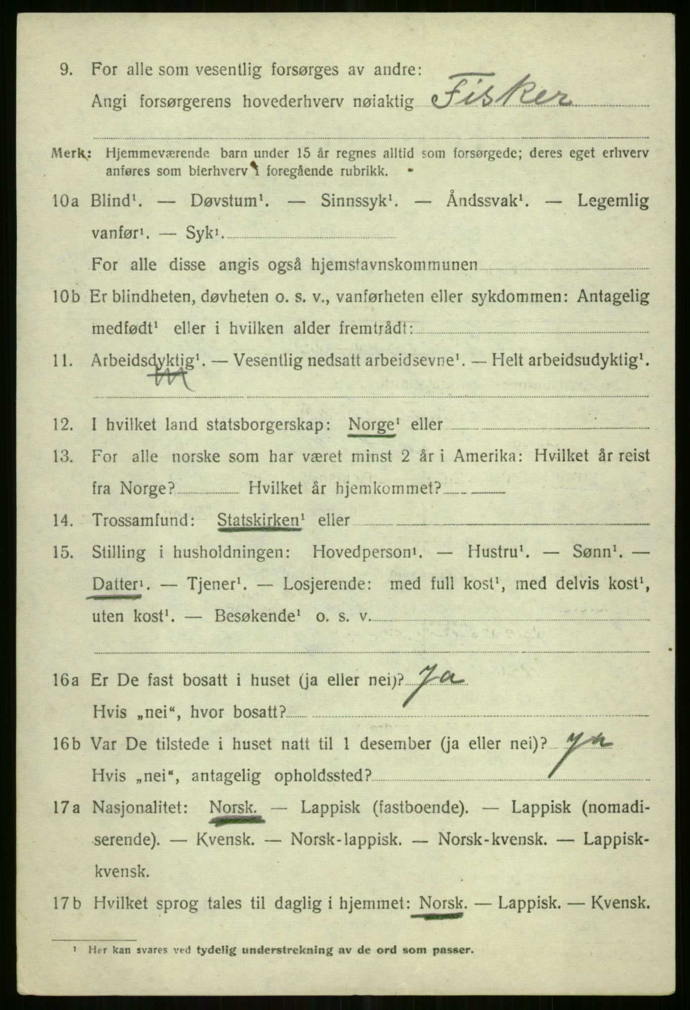 SATØ, 1920 census for Tromsøysund, 1920, p. 11911