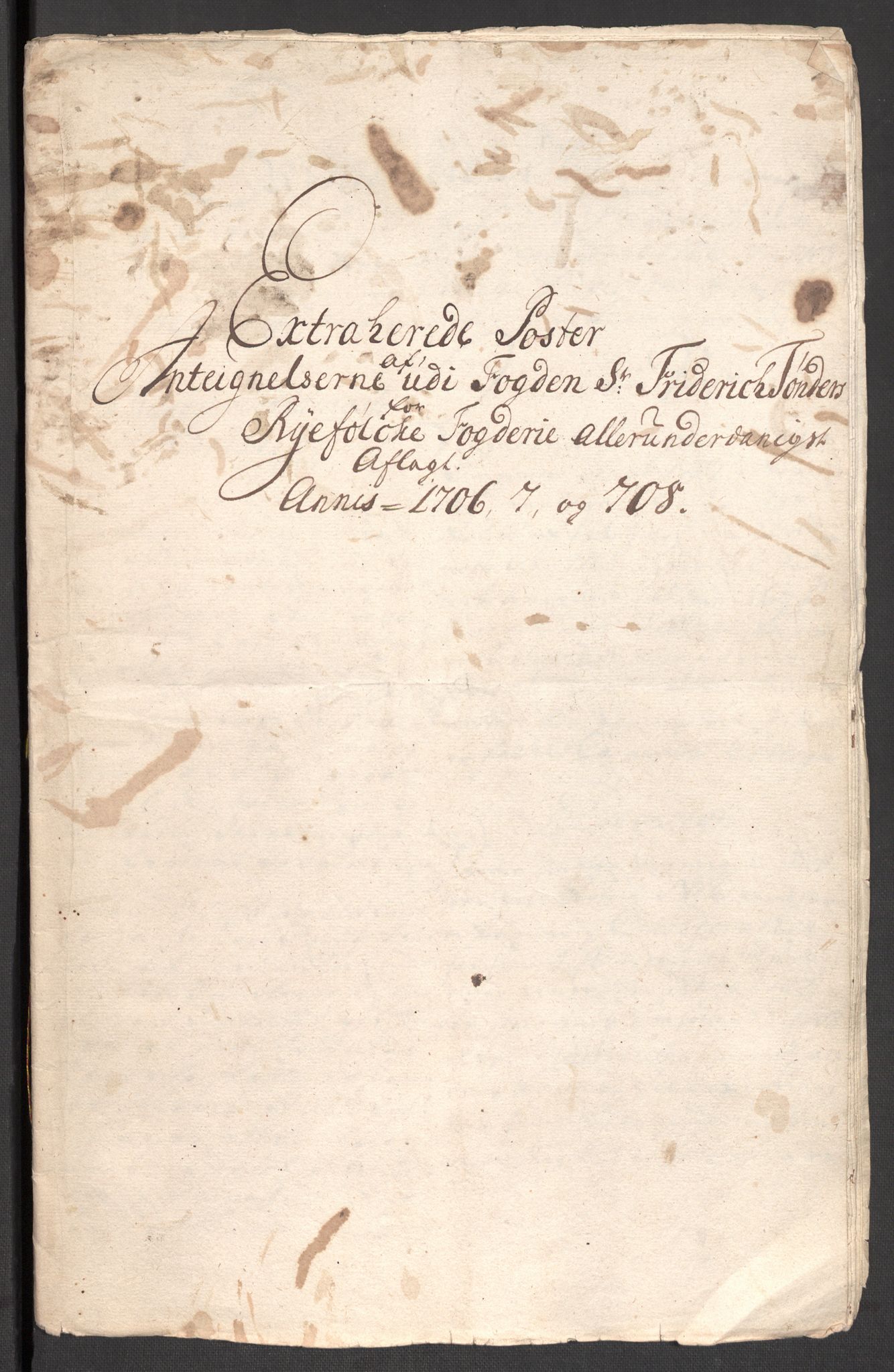 Rentekammeret inntil 1814, Reviderte regnskaper, Fogderegnskap, AV/RA-EA-4092/R47/L2861: Fogderegnskap Ryfylke, 1706-1709, p. 321