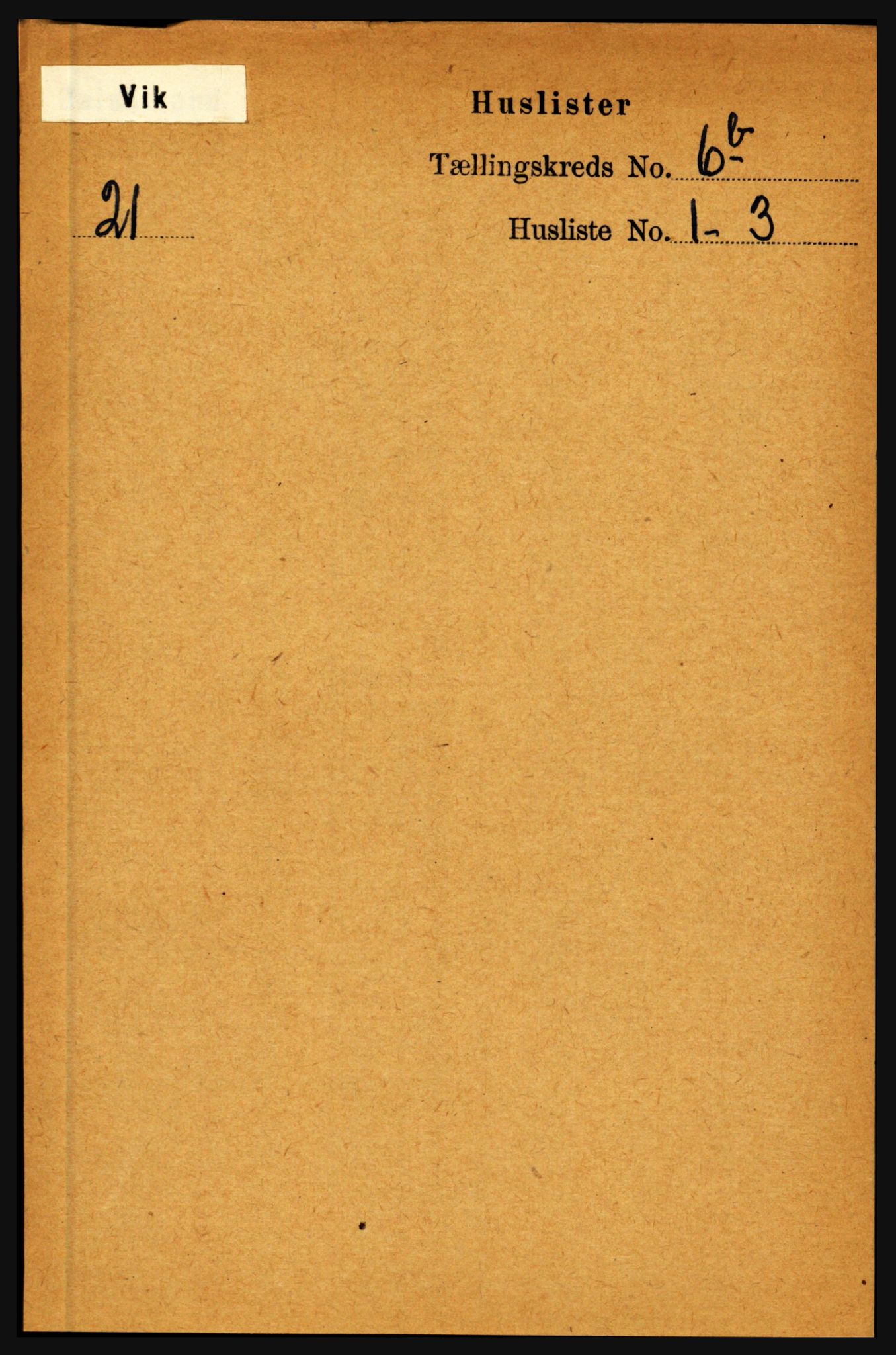 RA, 1891 census for 1417 Vik, 1891, p. 3134