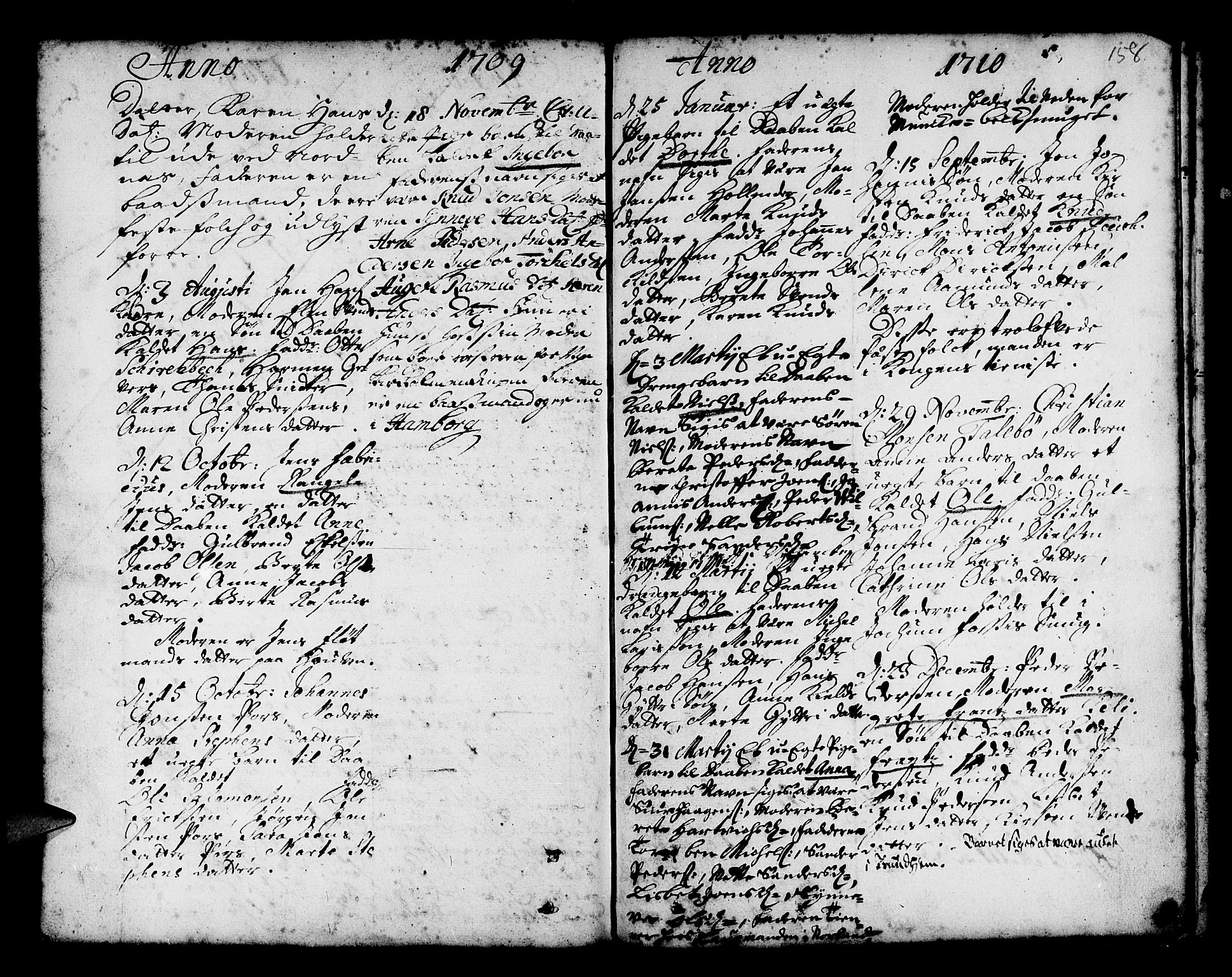 Nykirken Sokneprestembete, AV/SAB-A-77101/H/Haa/L0002: Parish register (official) no. A 2, 1700-1723, p. 158