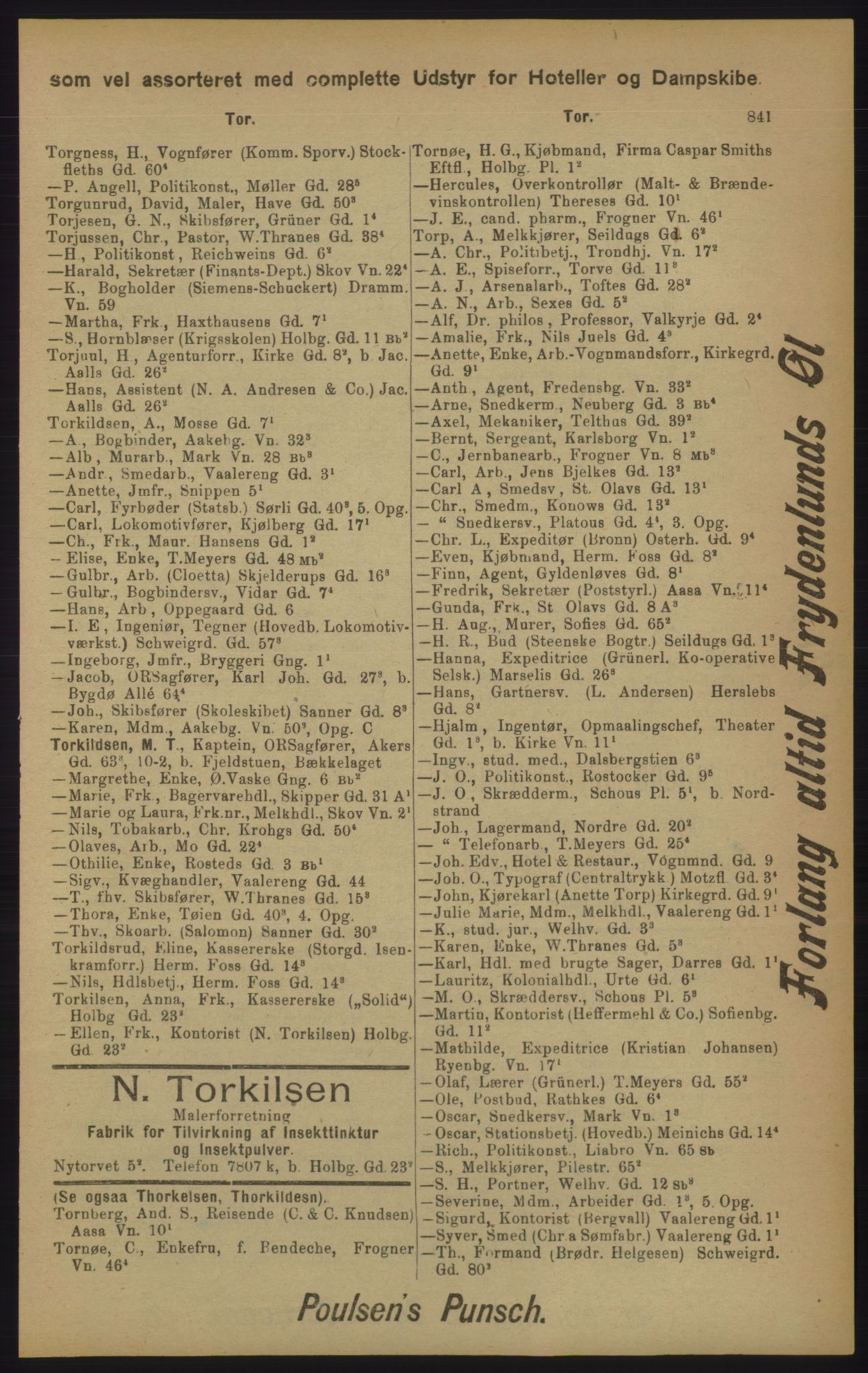 Kristiania/Oslo adressebok, PUBL/-, 1905, p. 841