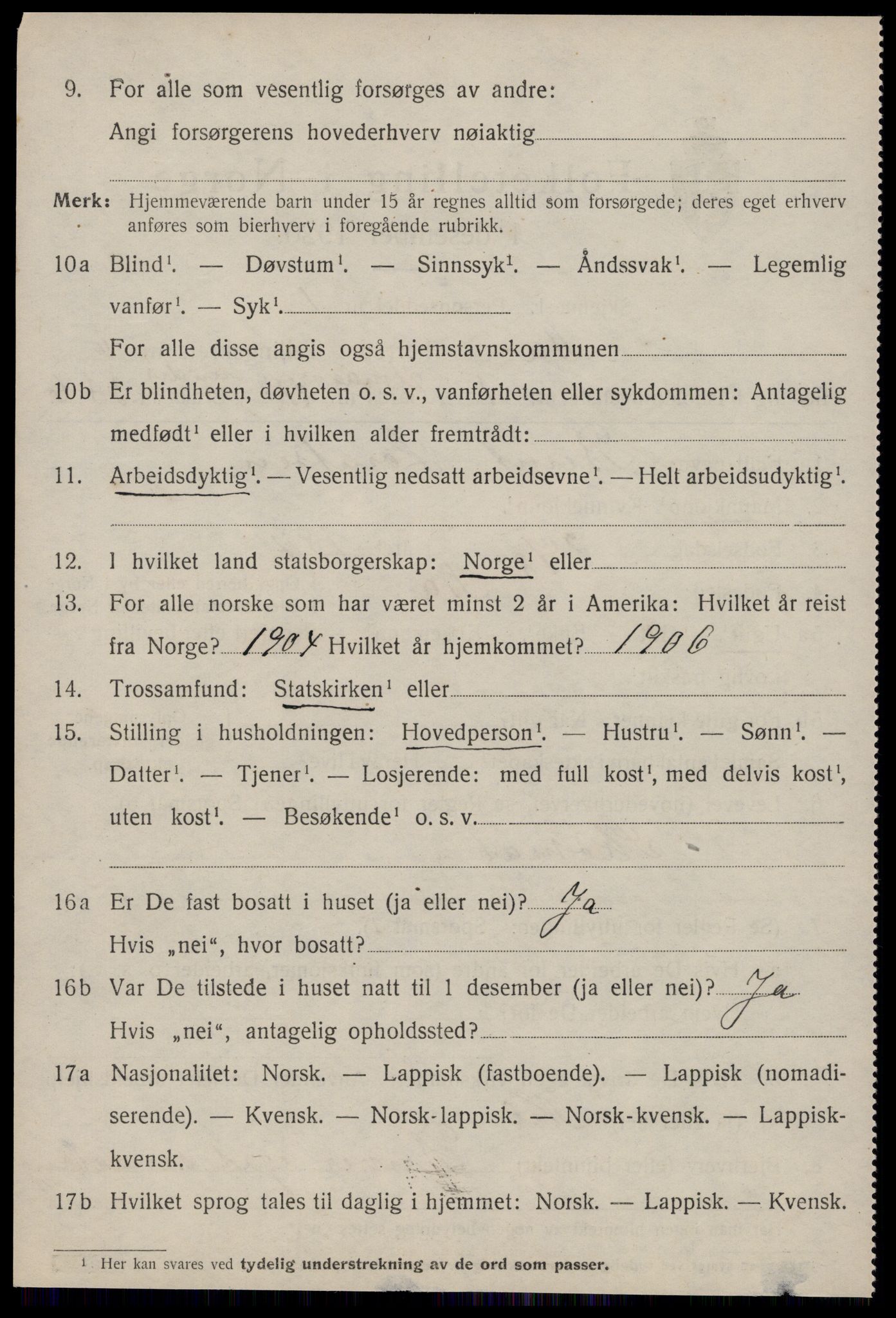 SAT, 1920 census for Å, 1920, p. 2403