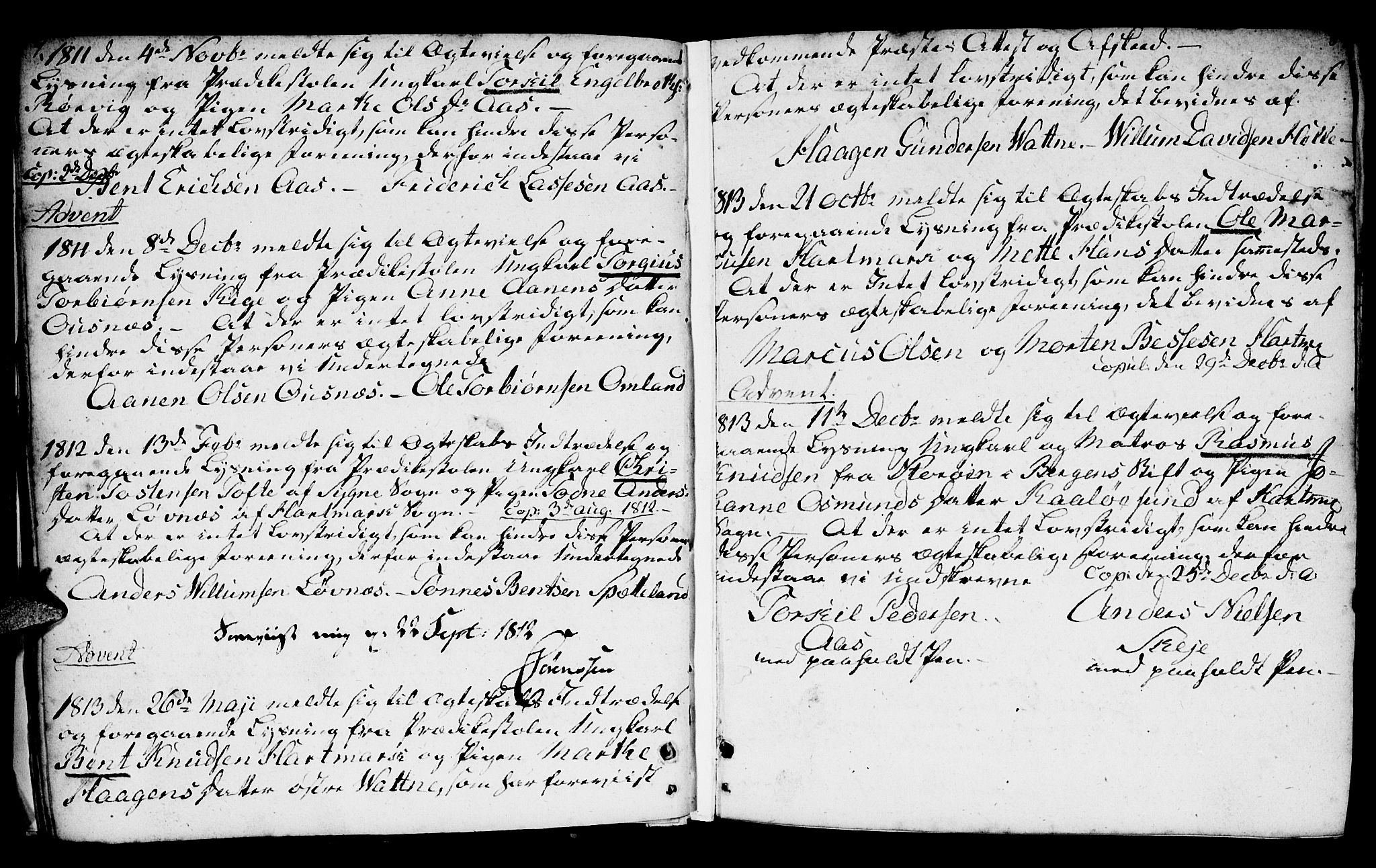 Mandal sokneprestkontor, SAK/1111-0030/F/Fb/Fbb/L0002: Parish register (copy) no. B 2, 1802-1846, p. 7-8