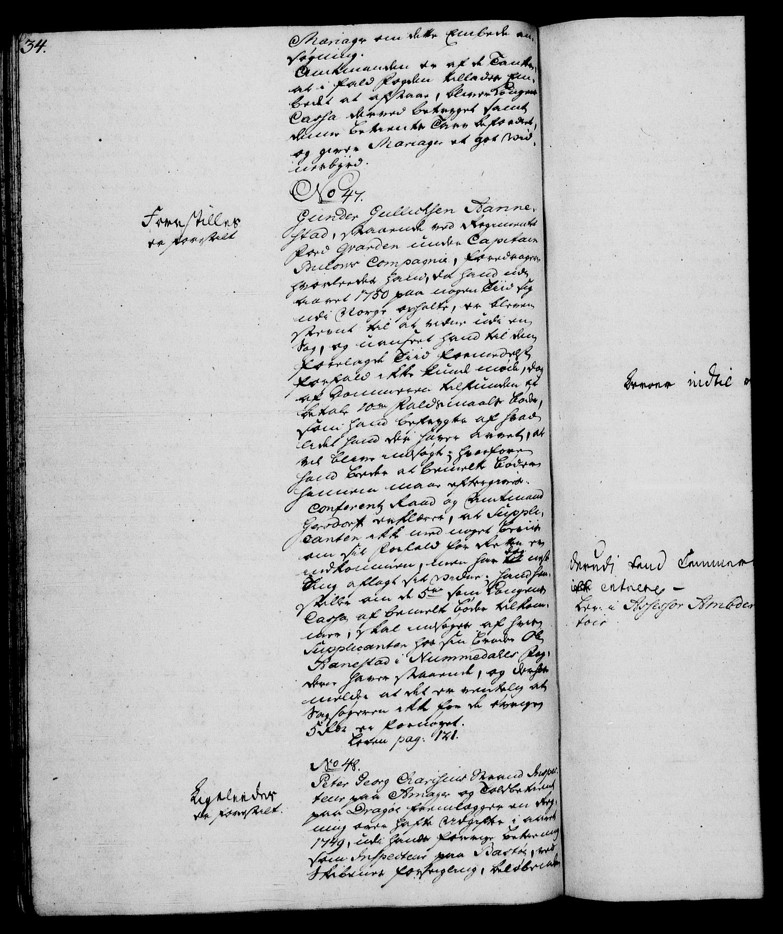 Rentekammeret, Kammerkanselliet, AV/RA-EA-3111/G/Gh/Gha/L0031: Norsk ekstraktmemorialprotokoll (merket RK 53.76), 1751-1753, p. 34