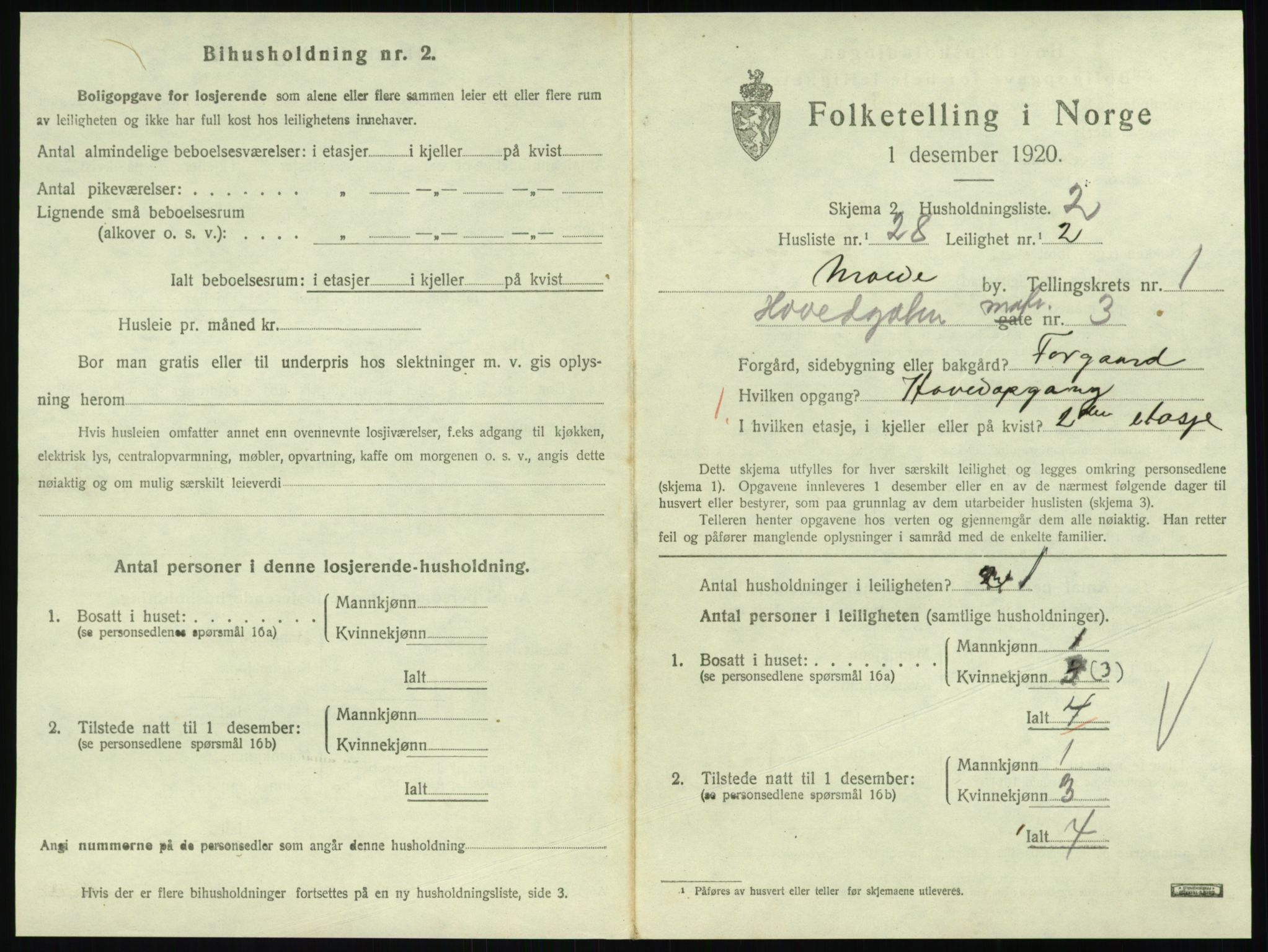 SAT, 1920 census for Molde, 1920, p. 895