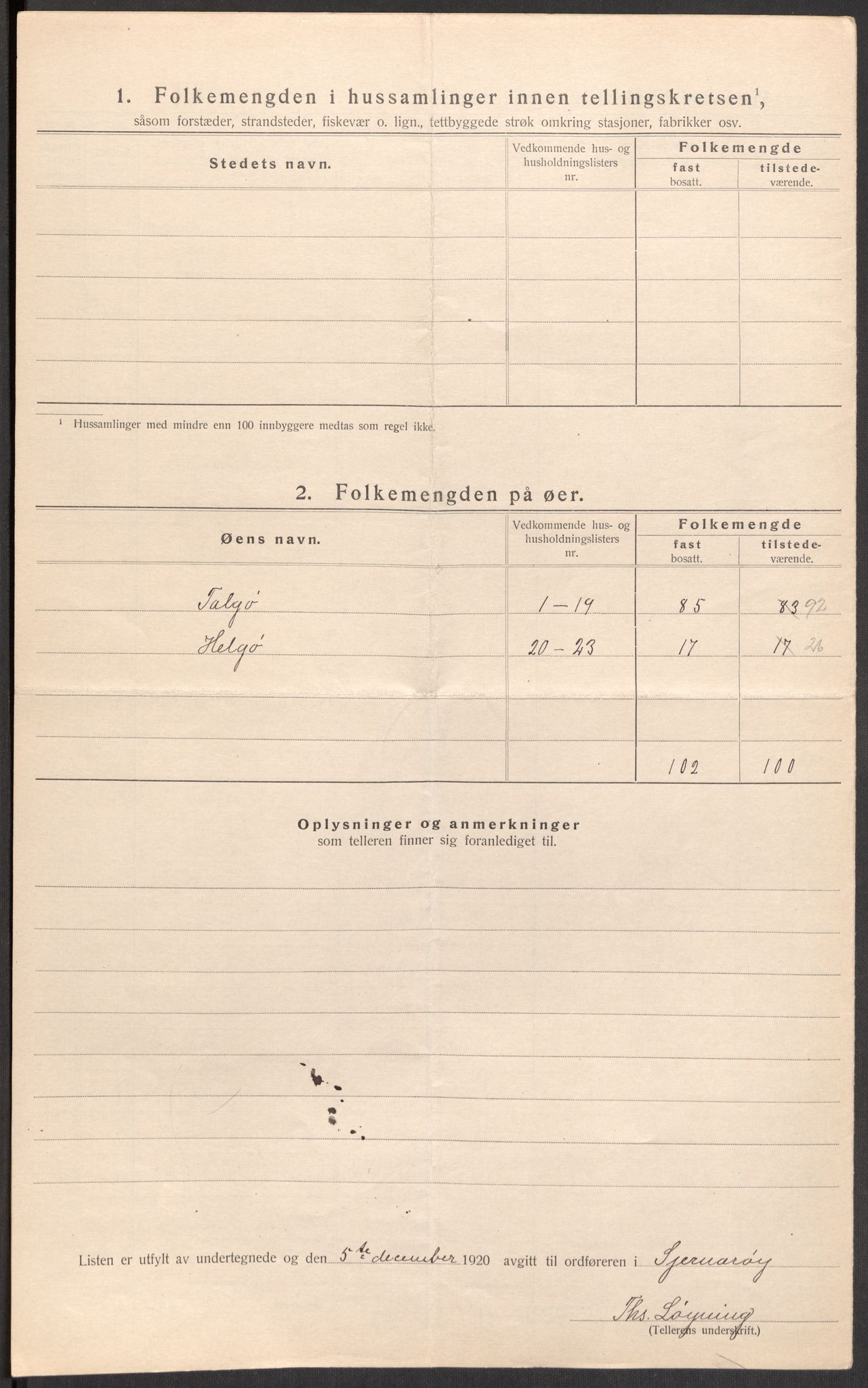 SAST, 1920 census for Sjernarøy, 1920, p. 24